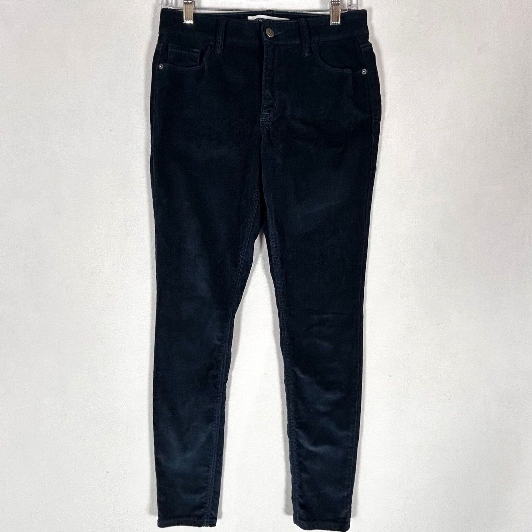 Old Navy Old Navy Rockstar Super Skinny Corduroy Pants Womens 4 Green Dark Wash Mid Rise Chino Stretch Pockets Casual Size 27" / US 4 / IT 40 - 2 Thumbnail