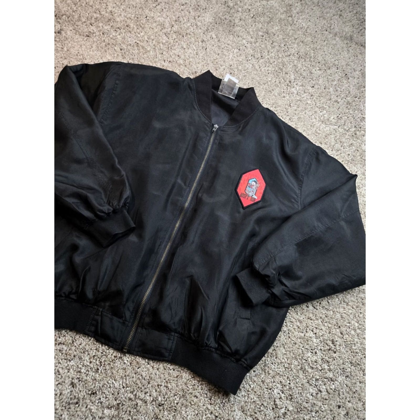 Vintage VINTAGE Betty Boop Bomber Jacket Womens Silk Black Small 90s Size M / US 6-8 / IT 42-44 - 3 Thumbnail