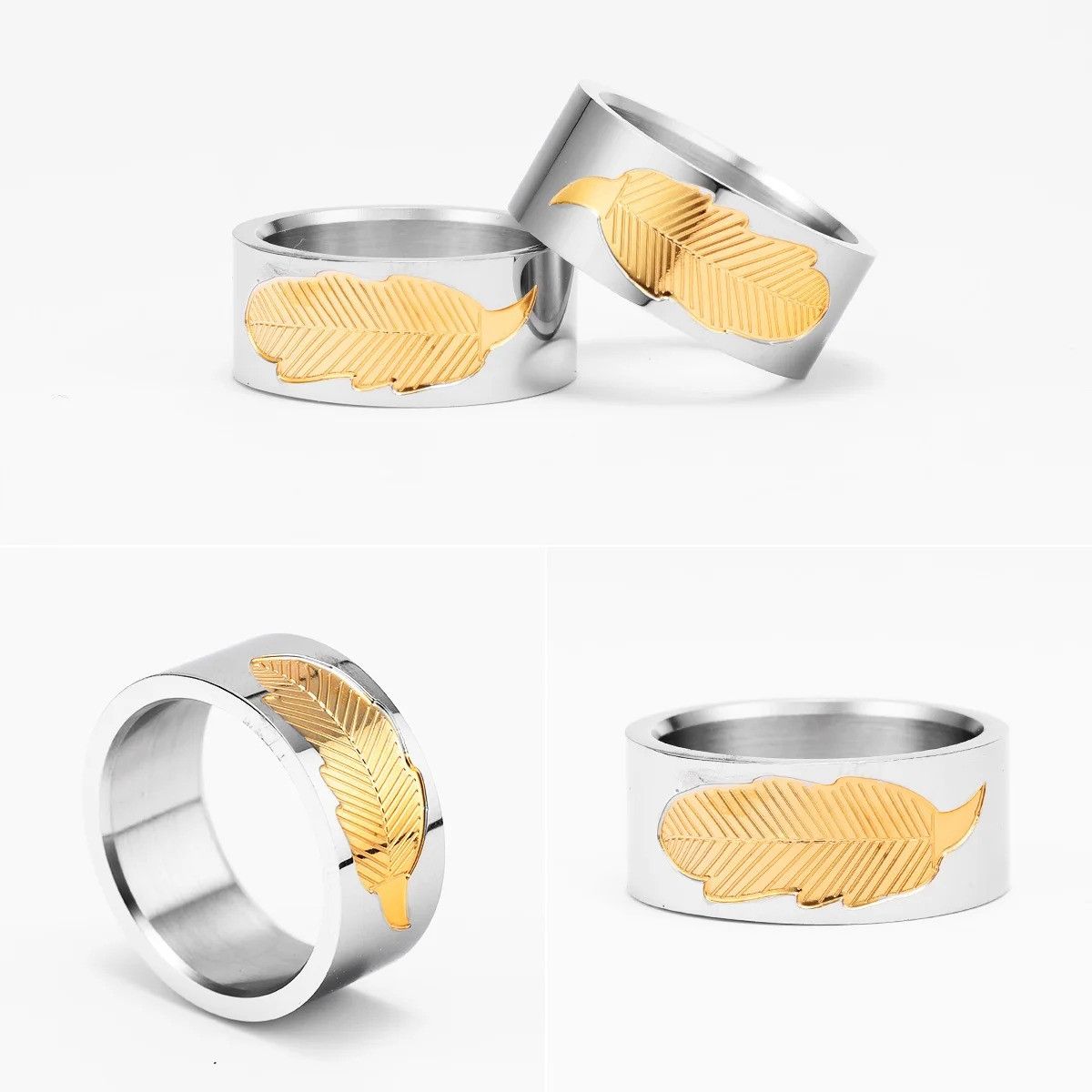 Vintage Sunken Leaves Men Ring Size ONE SIZE - 6 Thumbnail