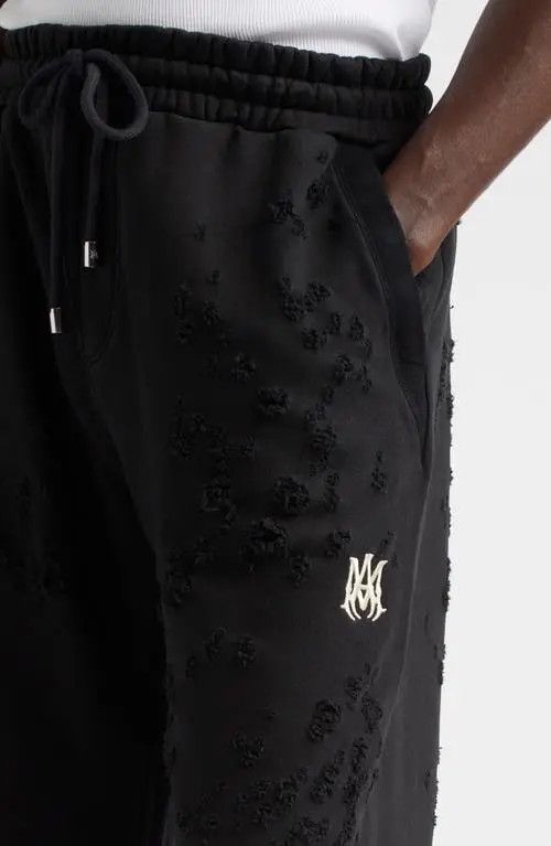 Amiri o1orln1025 Hollywood Destroyed Sweatpants & Joggers in Black Size US 30 / EU 46 - 5 Thumbnail