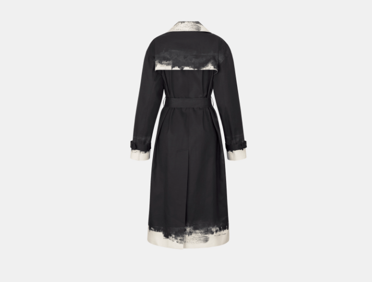 Dior o1w1db10925 447M11 Trench Coat in Black/White Size M / US 6-8 / IT 42-44 - 2 Thumbnail