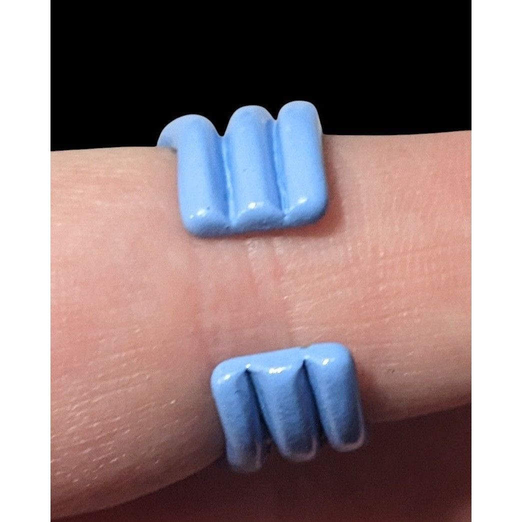 Other Abstract Metal Blue Enamel Coated Fashion Ring Size 8 Size ONE SIZE - 7 Thumbnail