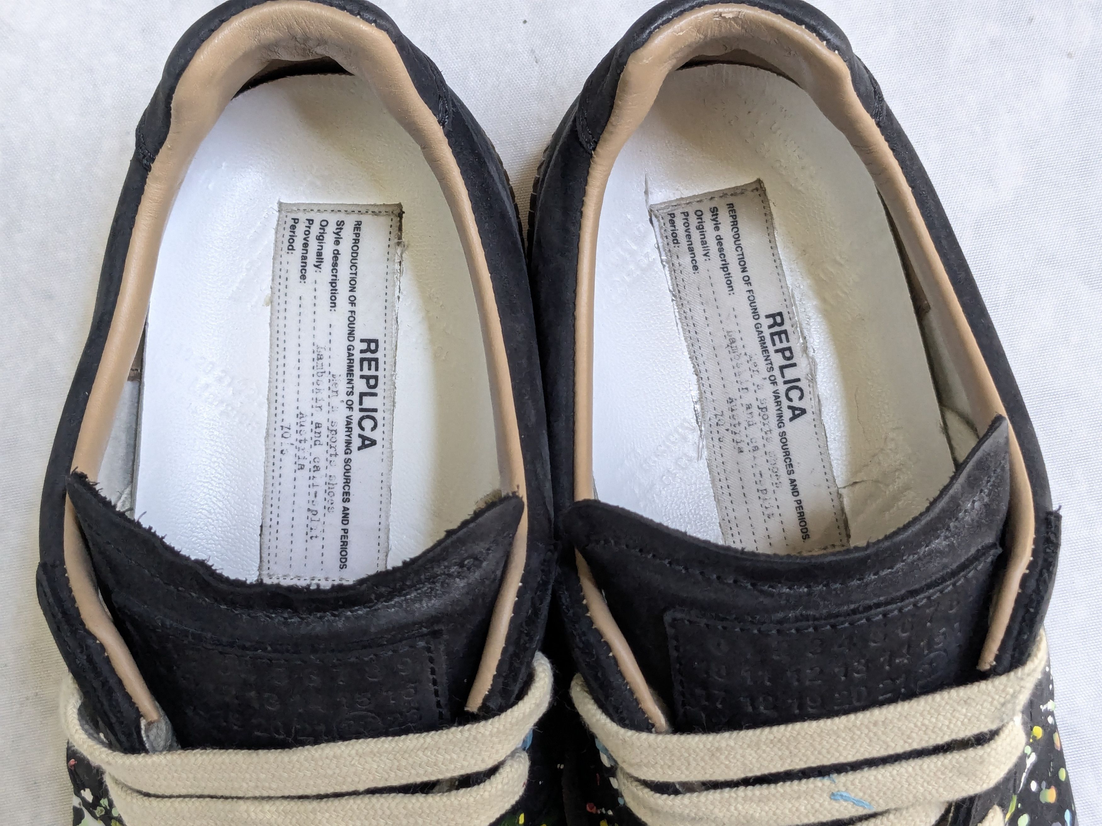 Maison Margiela Maison Margiela Replica GAT Black Paint Splatter 9 42 Low Size US 9 / EU 42 - 9 Thumbnail
