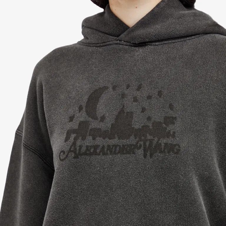 Alexander Wang o1s22i1n0225 Vintage Skyline Hoodie in Grey Size S / US 4 / IT 40 - 5 Thumbnail