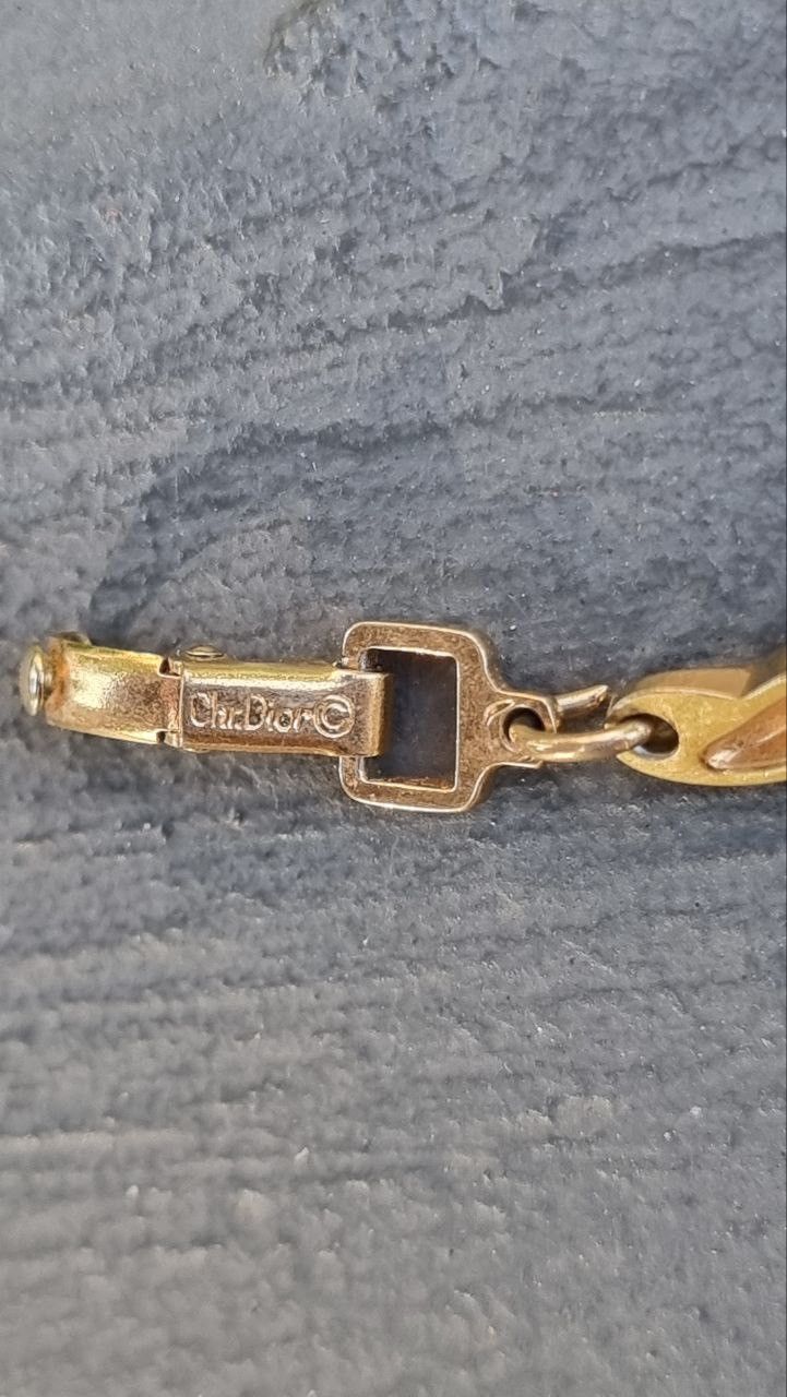 Dior Vintage Gold-Plated Necklace w/ Dior-Style Engraving, 70s–80 Size ONE SIZE - 3 Thumbnail