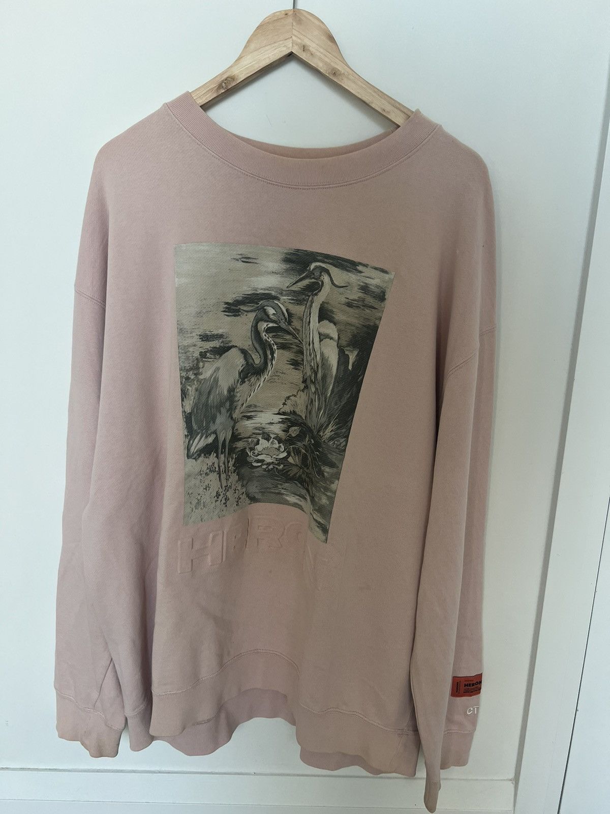 image of Heron Preston Birds Sweatshirt - Pink L, Men's (Size Large)