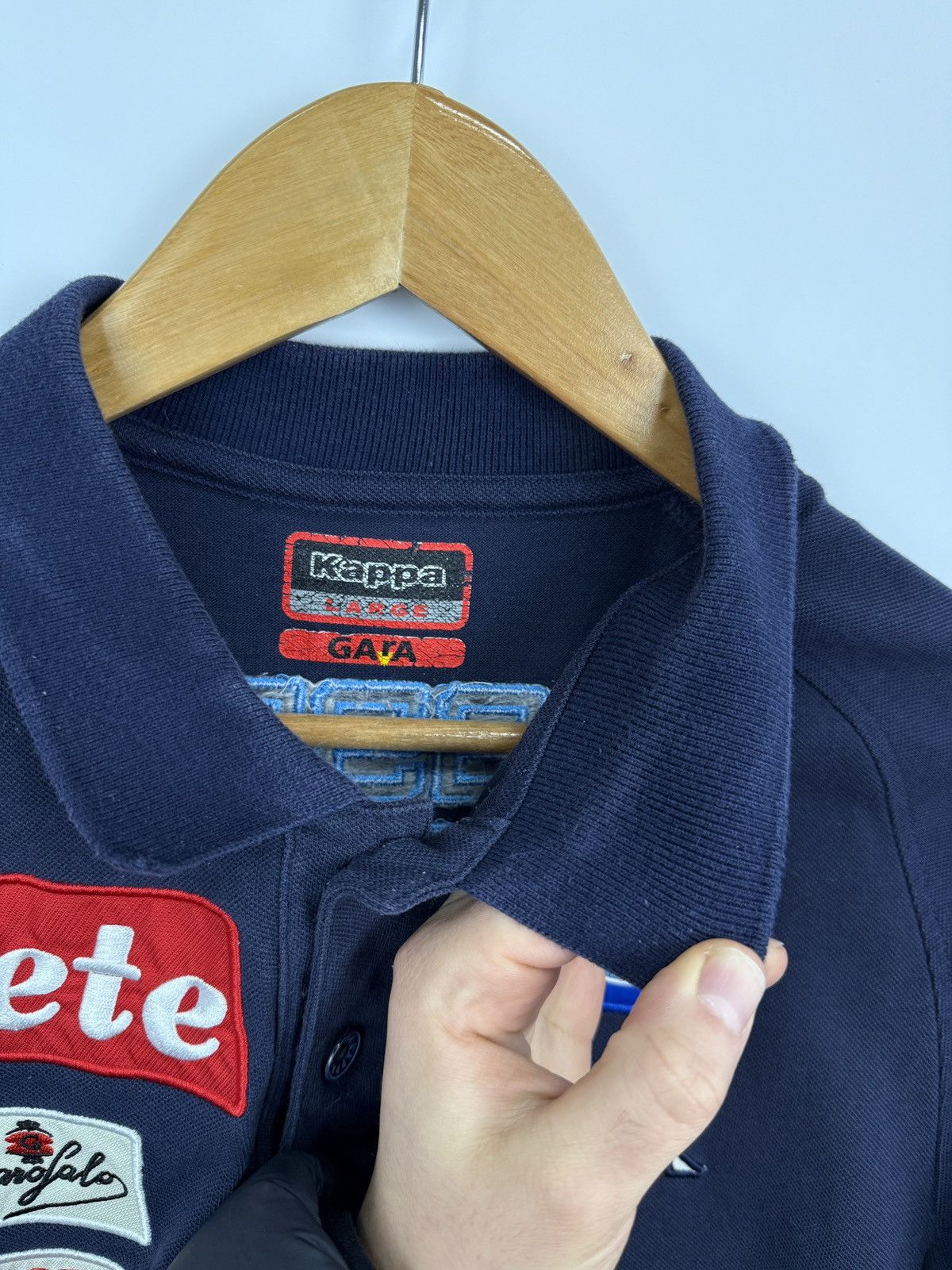 Kappa 🇮🇹 Vintage Y2K Kappa Napoli Italy Soccer Polo T-Shirt Rare Size US L / EU 52-54 / 3 - 11 Thumbnail