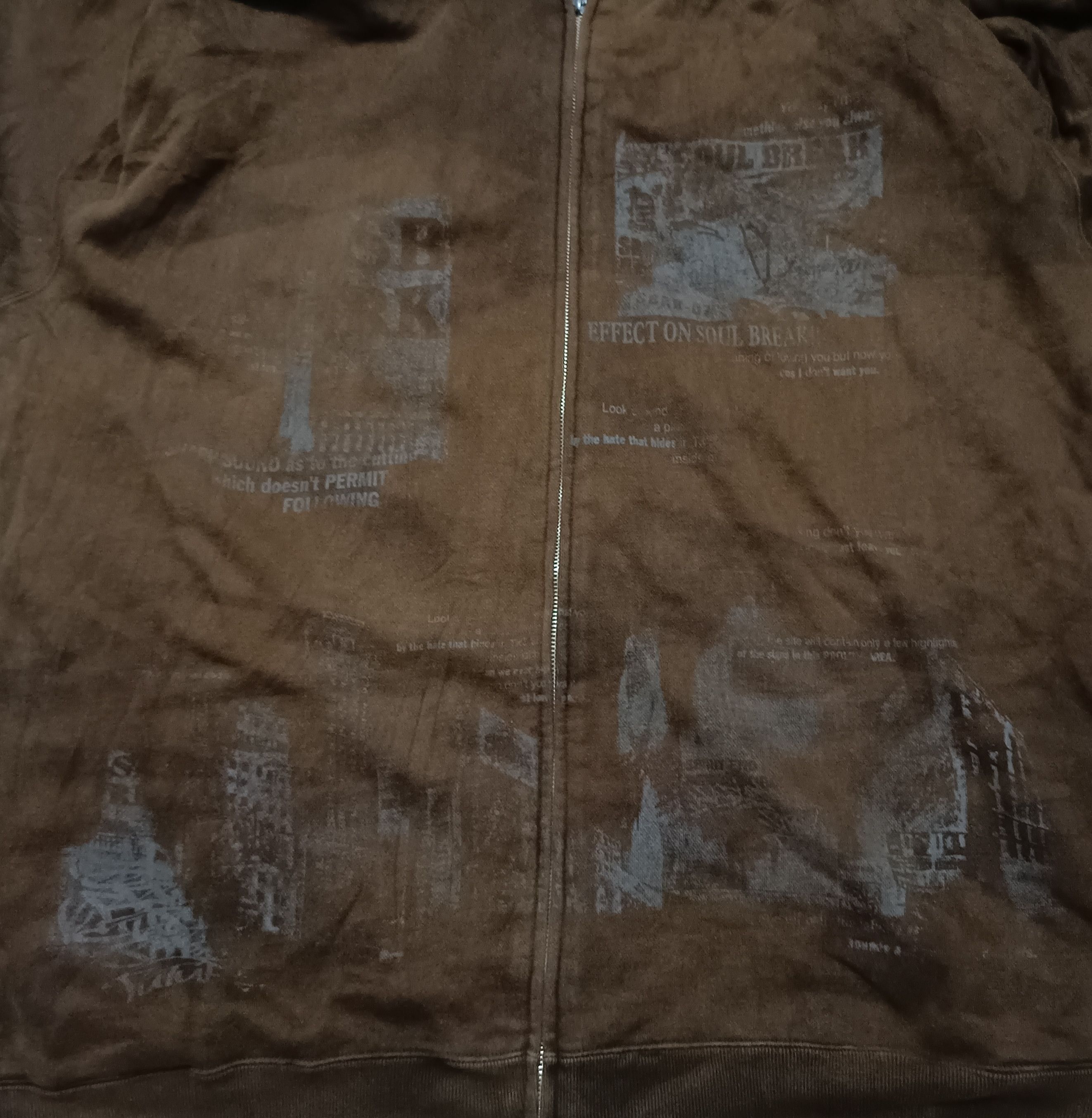 Japanese Brand Vintage SOUL BREAK Distressed Hoodie Poem Cross Chrome Size US XXL / EU 58 / 5 - 4 Thumbnail