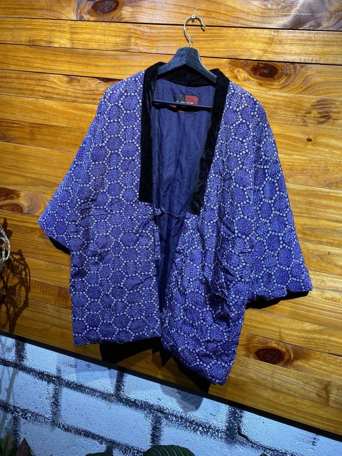 Japanese Brand Vintage Japanese Hanten Jacket – Purple Geometric Pattern Size US M / EU 48-50 / 2 - 4 Thumbnail