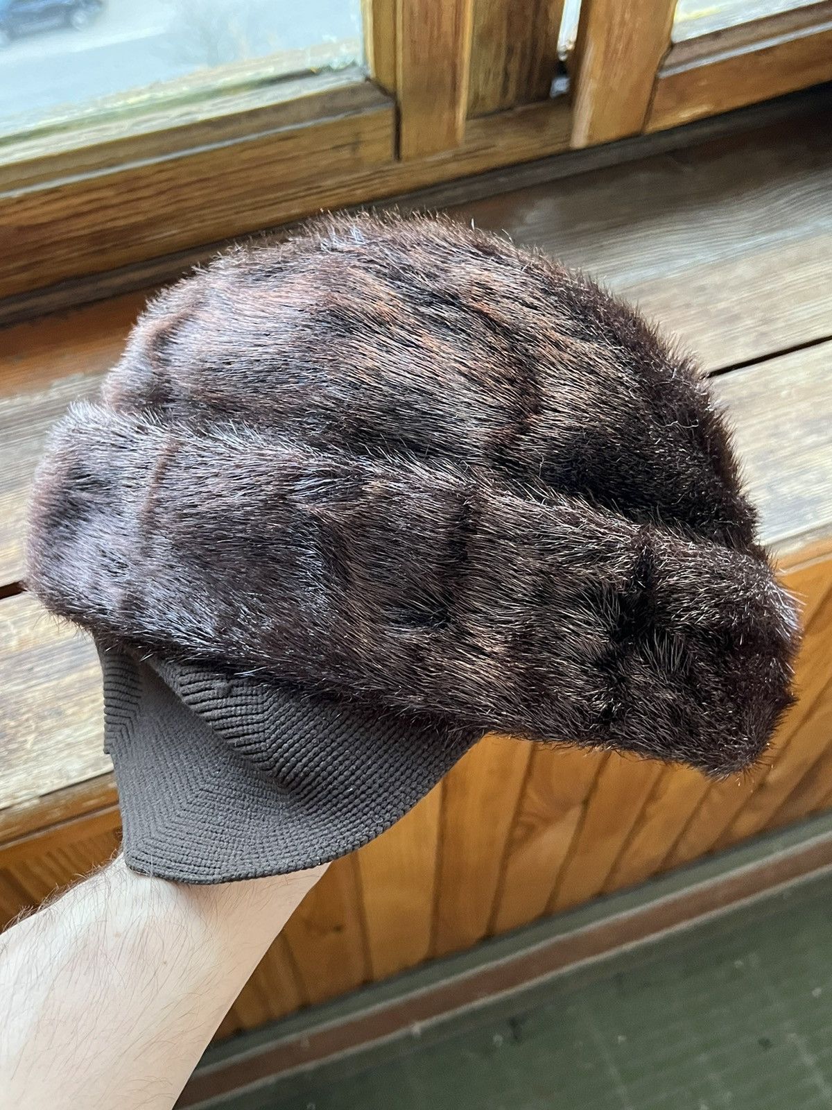 Vintage Vintage Rare Real fur Winter hat USSR hat Brezhnevka Size ONE SIZE - 4 Thumbnail