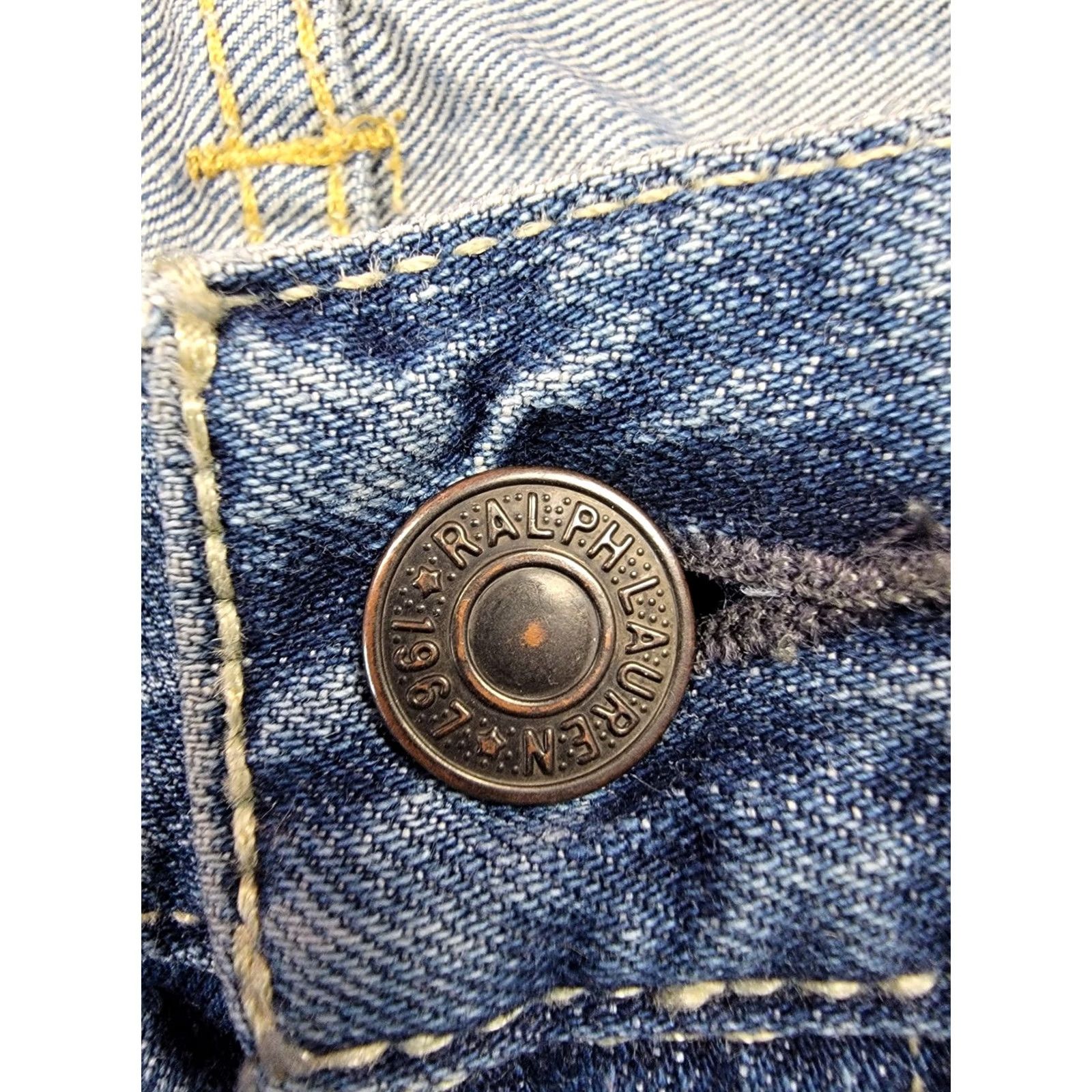Polo Ralph Lauren Polo Ralph Lauren Jeans Mens 38x30 Hampton Straight Blue Denim, 5-Pocket, Logo Embroidered, Regular Fit, Solid Pattern, Zip Fly, Cotton - Mens Jeans Size US M / EU 48-50 / 2 - 5 Thumbnail