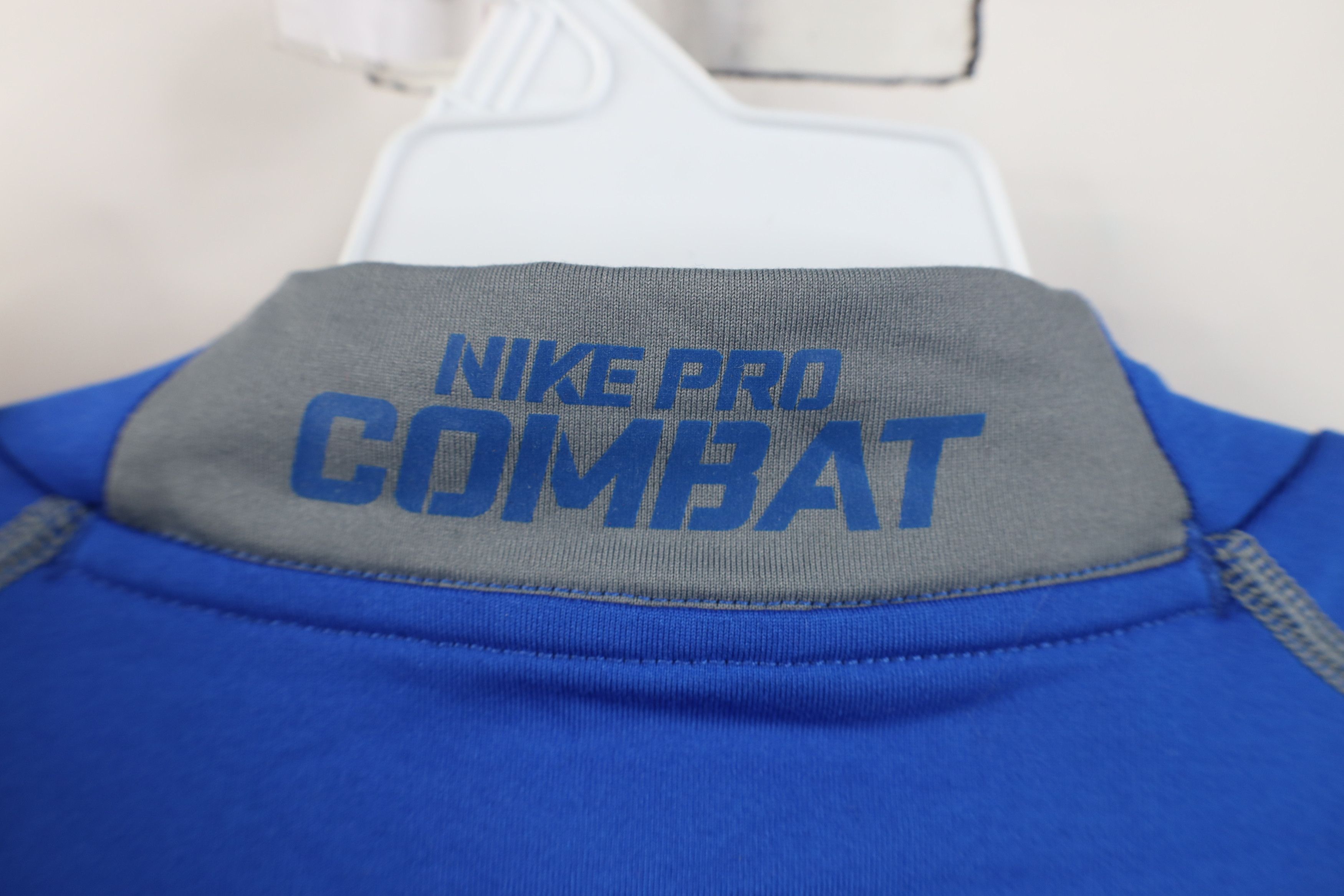 Nike Nike Pro Combat Hyperwarm Fitted Mock Neck T-Shirt Blue Size US S / EU 44-46 / 1 - 12 Thumbnail