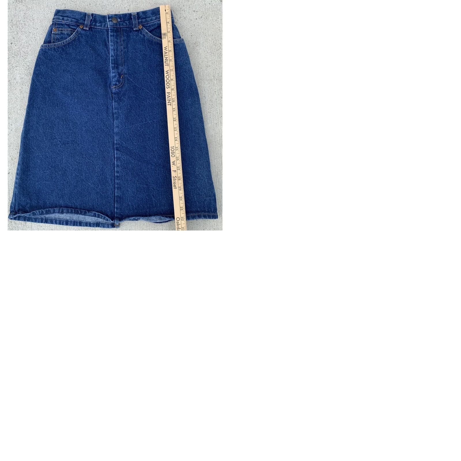 Levi's VINTAGE Levi's High Waist Jeans Skirt Denim Talon 42 Zipper Size 9 25.5 In Waist Blue Rockabilly 1980s Mens Womens Adults Girls Boys Size 30" / US 8 / IT 44 - 8 Thumbnail