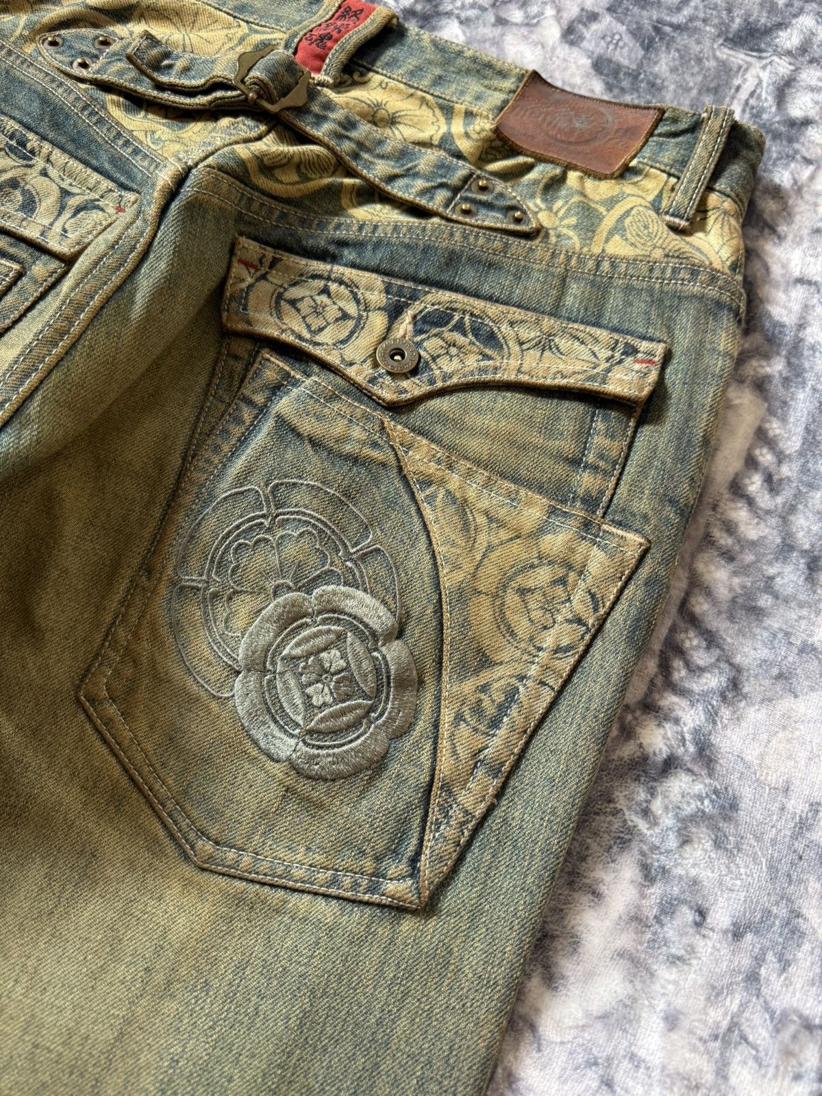 Blue Blue Japan × Japanese Brand × KOJIMA GENES Karakuri Japan Artisanal Double Pocket Mud Wash Baggy Jeans Size US 30 / EU 46 - 6 Thumbnail