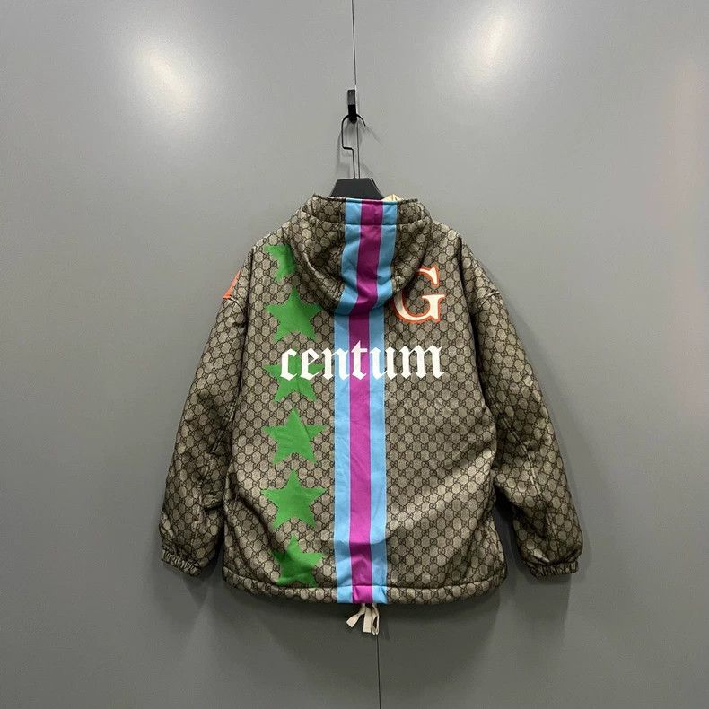 Gucci Gucci Full print old flower striped hooded jacket 2502-Next Size US M / EU 48-50 / 2 - 2 Thumbnail