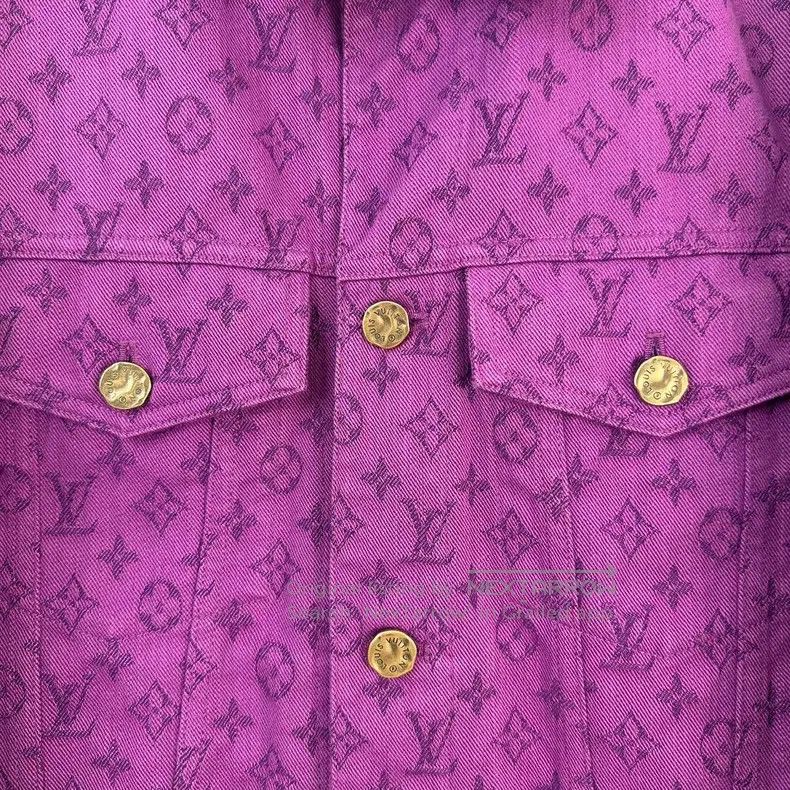 Louis Vuitton Louis Vuitton Purple full logo denim jacket Size US L / EU 52-54 / 3 - 4 Thumbnail