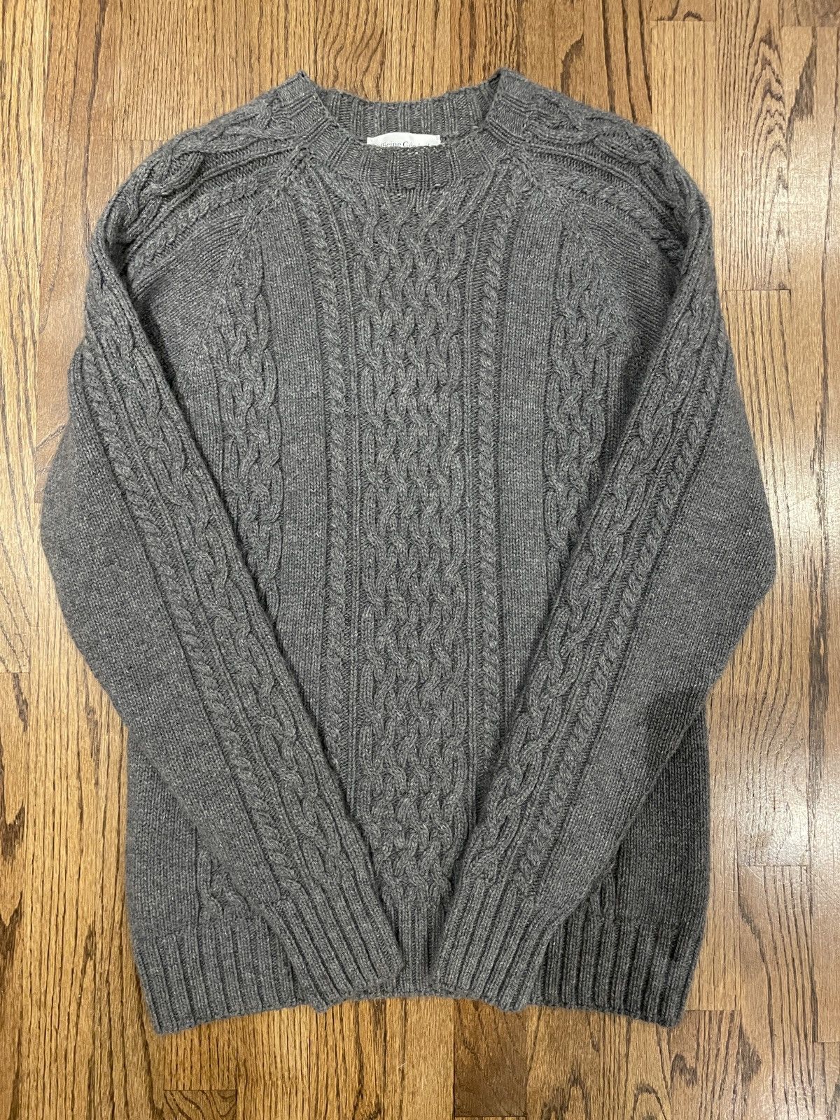Officine Generale Officine Générale mens heavy cable knit sweater Grey Medium Size US M / EU 48-50 / 2 - 8 Thumbnail