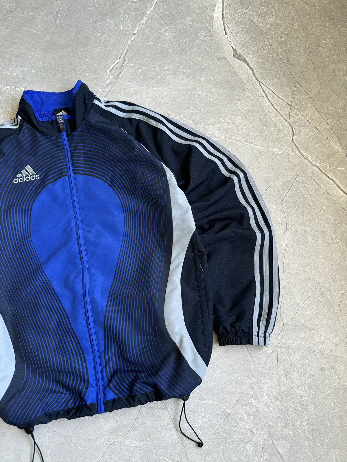 Adidas Vintage 2000s Adidas Zip Track Jacket Drill Soccer Style Size US S / EU 44-46 / 1 - 4 Thumbnail