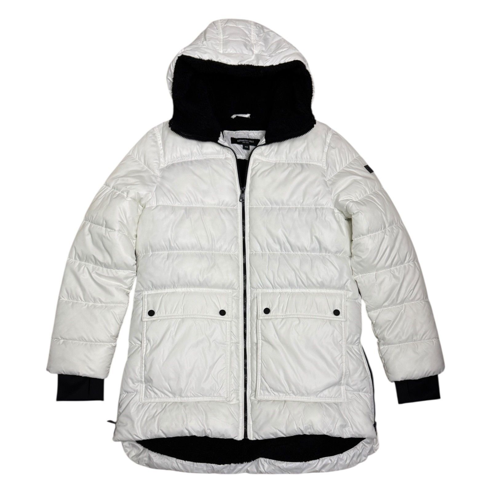 Kenneth Cole KENNETH COLE REACTION White Winter Puffer Parka Coat Medium Size M / US 6-8 / IT 42-44 - 1 Thumbnail