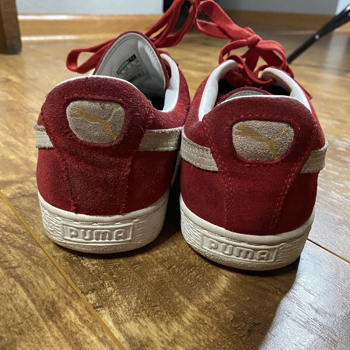 Puma Puma Classic Red Suede Sneakers Size US 10 / EU 43 - 4 Thumbnail