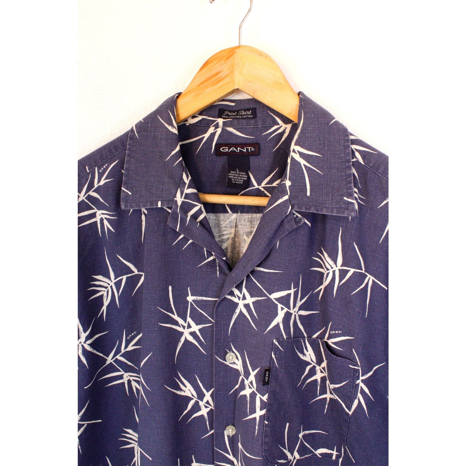 Gant Gant Nature Pattern Print Linen Cotton Hawaiian Shirt Size US L / EU 52-54 / 3 - 2 Thumbnail