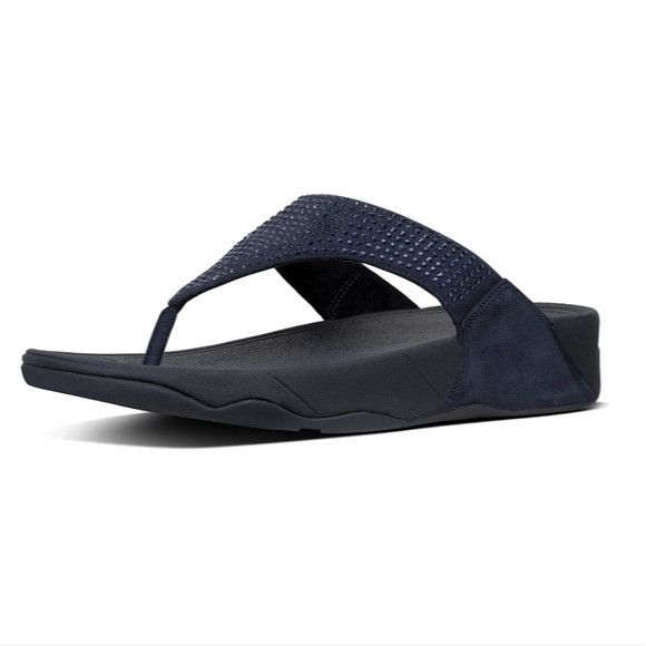 Other Fitflop Rokkit Supernavy Navy Blue Bling toe-post Size US 11 / IT 41 - 9 Thumbnail