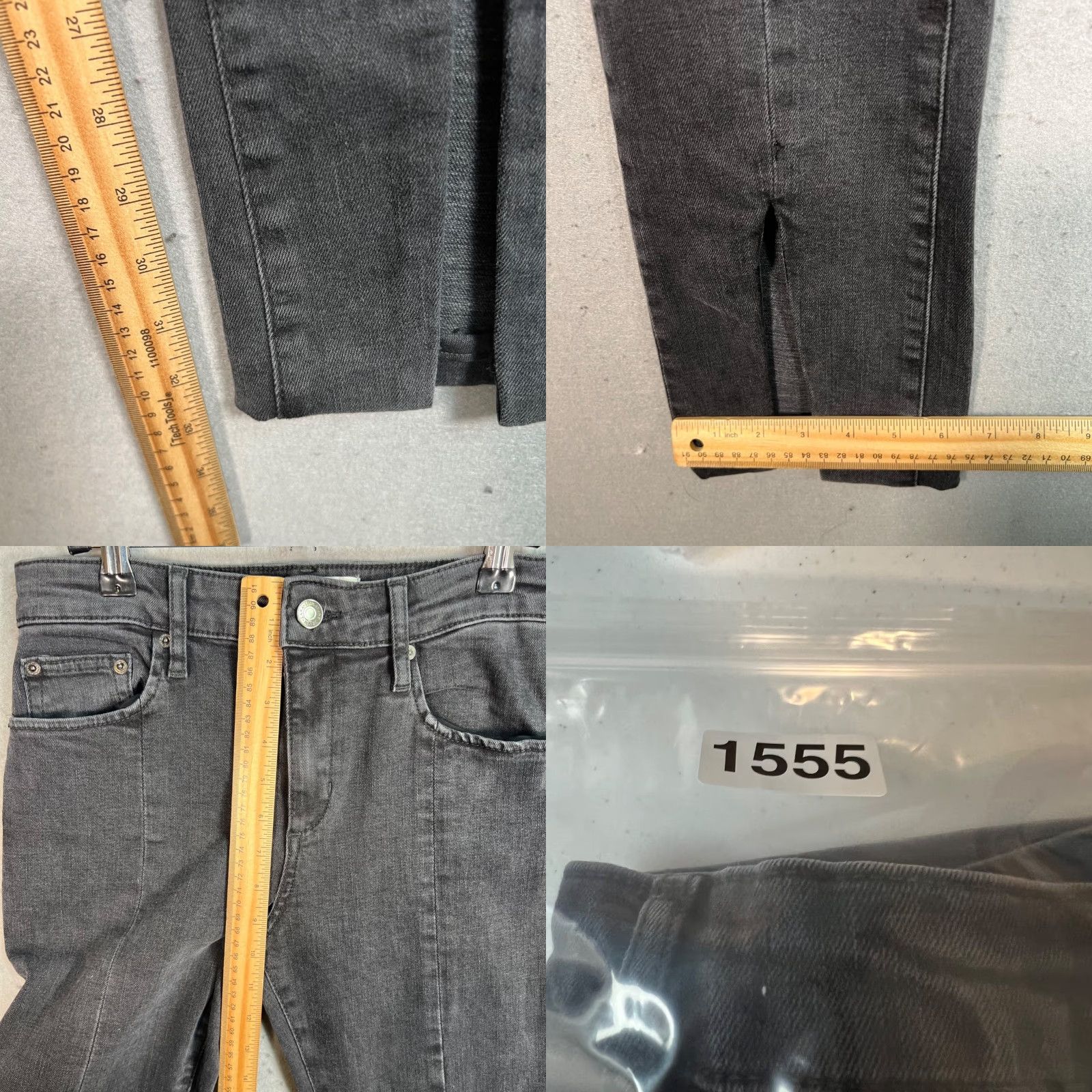 Zara Zara Jeans The Olivia Mid-Rise Straight-Leg Gray 6 Womens Cotton Denim 5-Pocket Inseam 33 in Regular Rise Mid Vintage: No Size 28" / US 6 / IT 42 - 8 Thumbnail