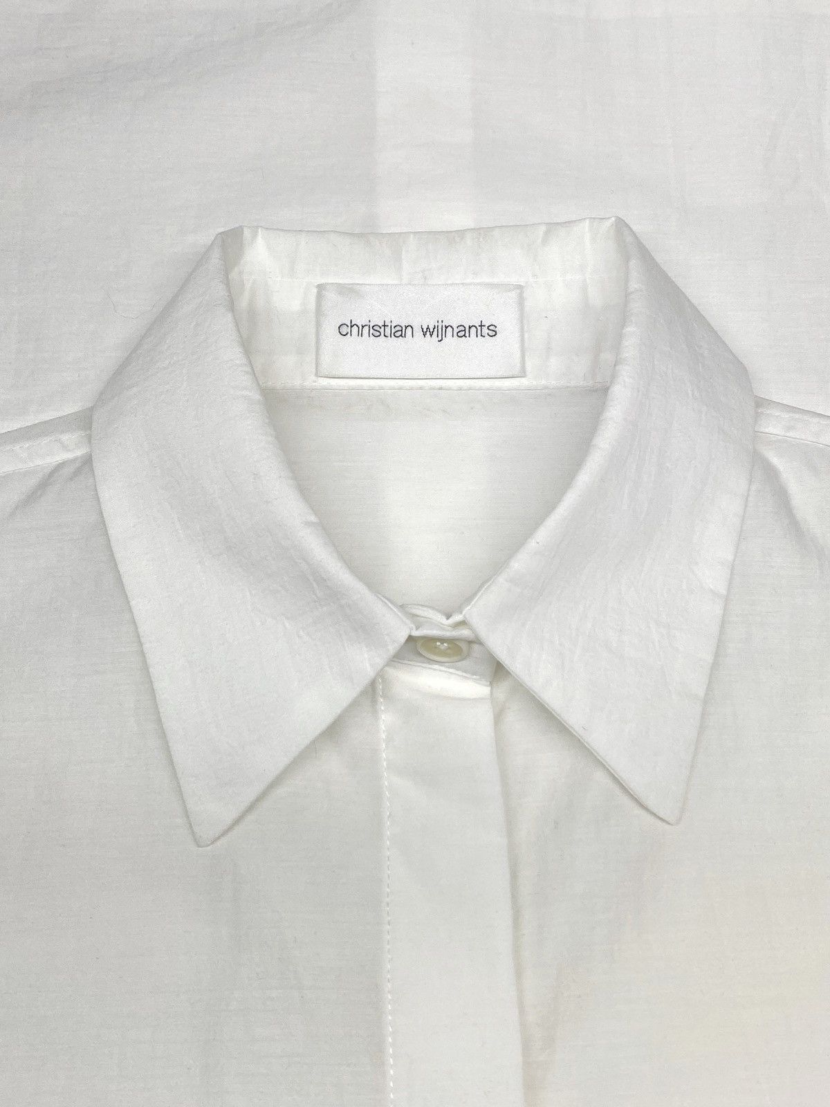 Christian Wijnants RRP 500$ Christian Wijnants Lightweight Boxy Cropped Shirt Size XS / US 0-2 / IT 36-38 - 3 Thumbnail
