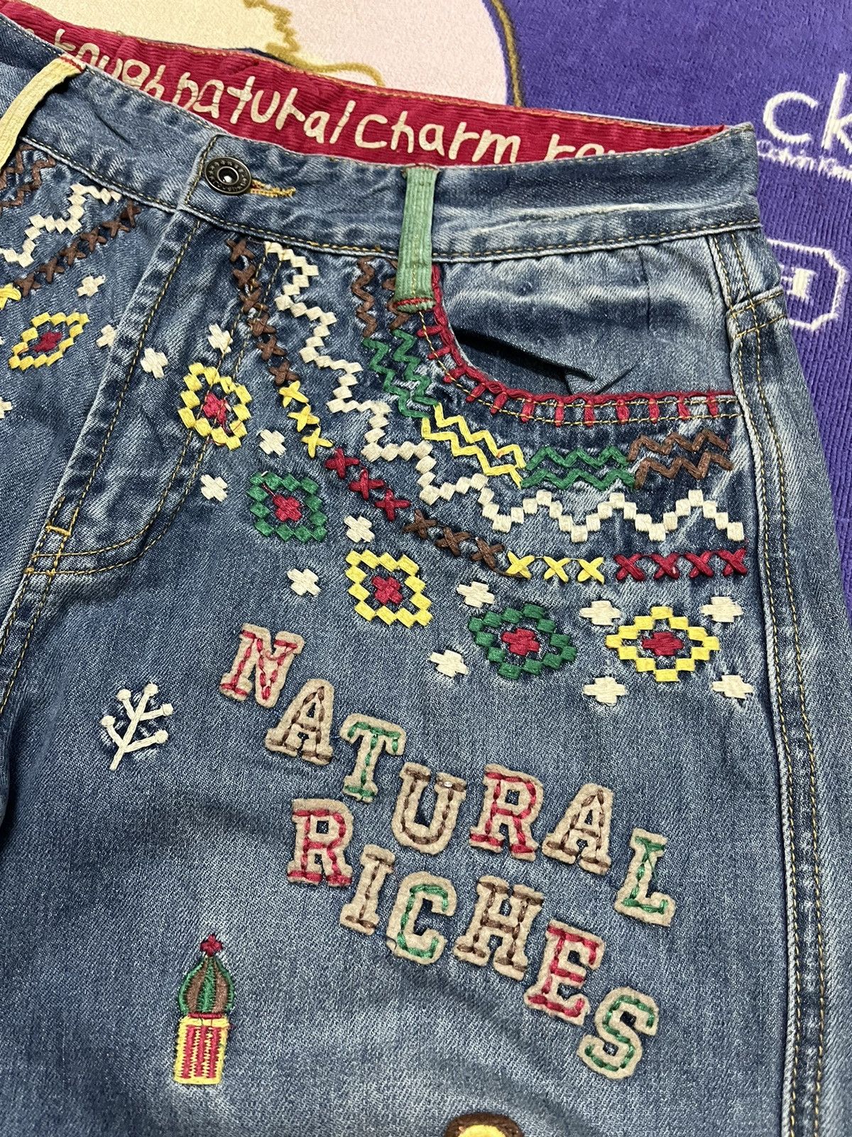 Japanese Brand ROUGH Rare Design Denim Pant Size US 30 / EU 46 - 7 Thumbnail
