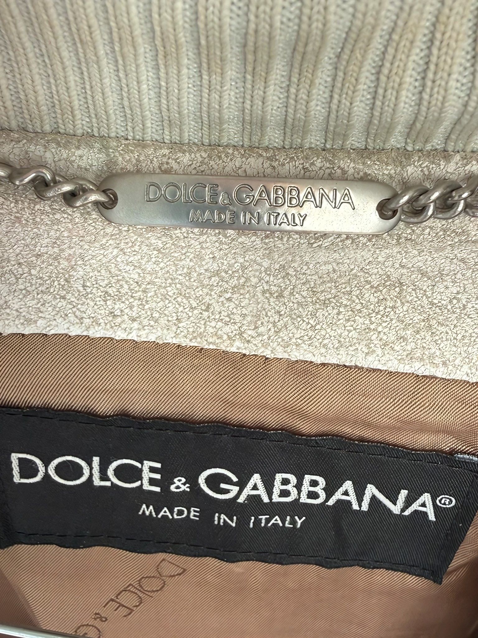 Dolce & Gabbana CALFSKIN LEATHER AGED JACKET Size US L / EU 52-54 / 3 - 5 Thumbnail