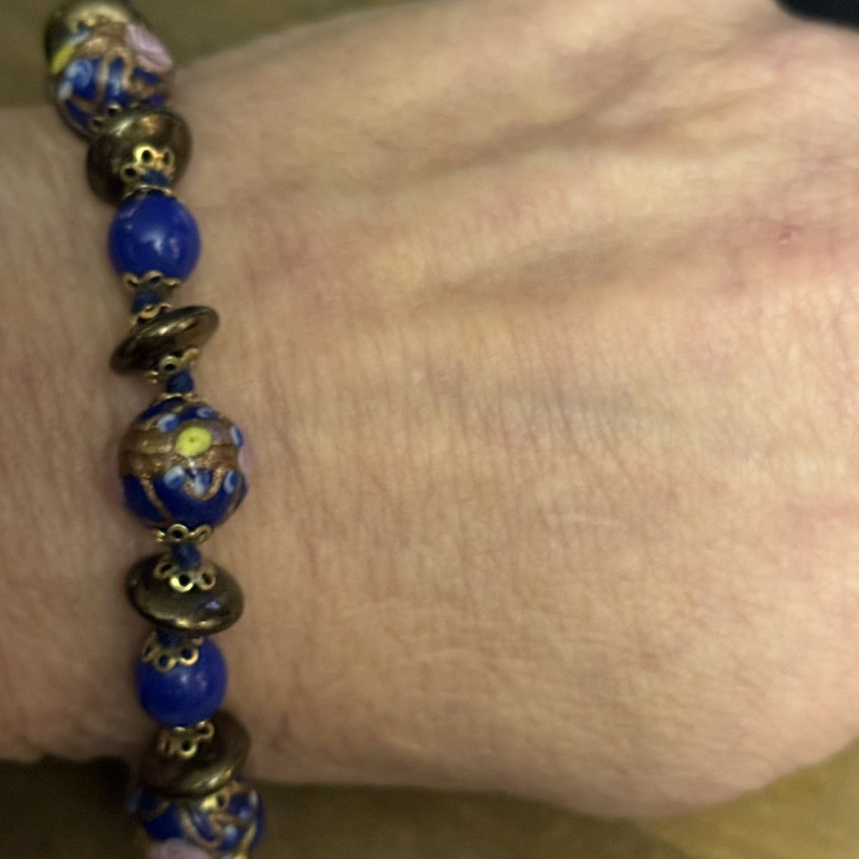 Other Blue Venetian glass bead bracelet Size ONE SIZE - 3 Thumbnail