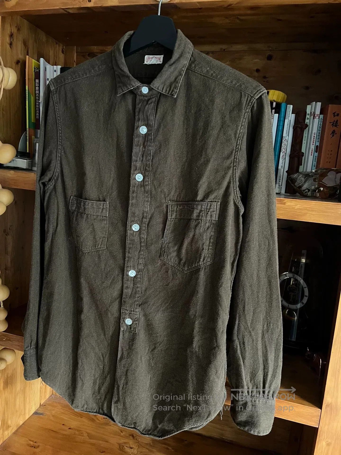 Freewheelers freewheelers flannel work shirt in deep khaki. Size US M / EU 48-50 / 2 - 3 Thumbnail