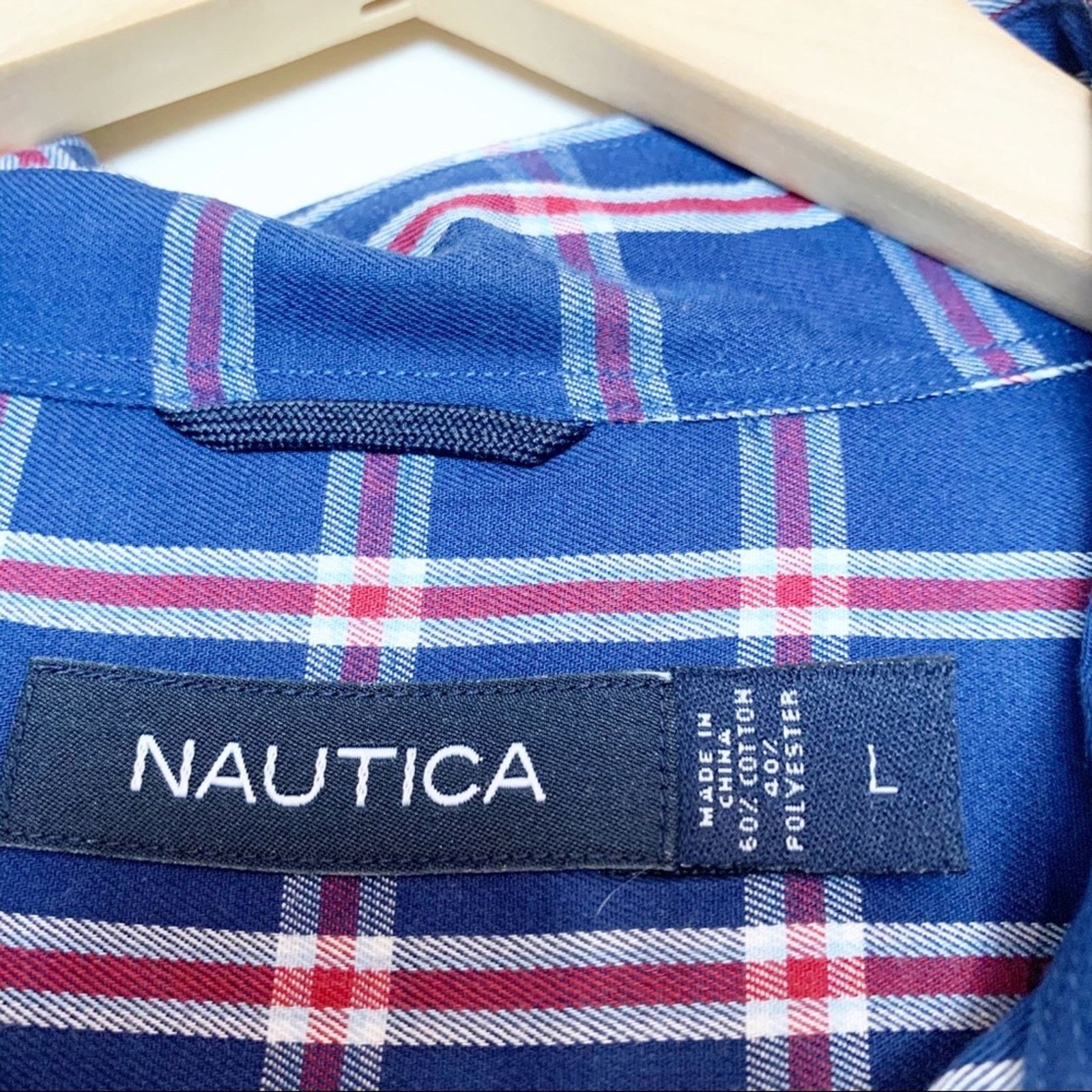 Nautica Nautica Navy White & Red Plaid Button Down Men’s Size Large Size US L / EU 52-54 / 3 - 4 Thumbnail