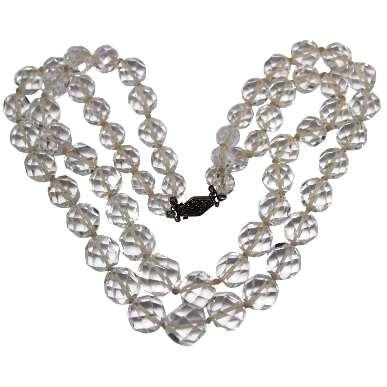 Other Genuine Rock Crystal Graduated Faceted Bead Necklace 16" Size ONE SIZE - 3 Thumbnail