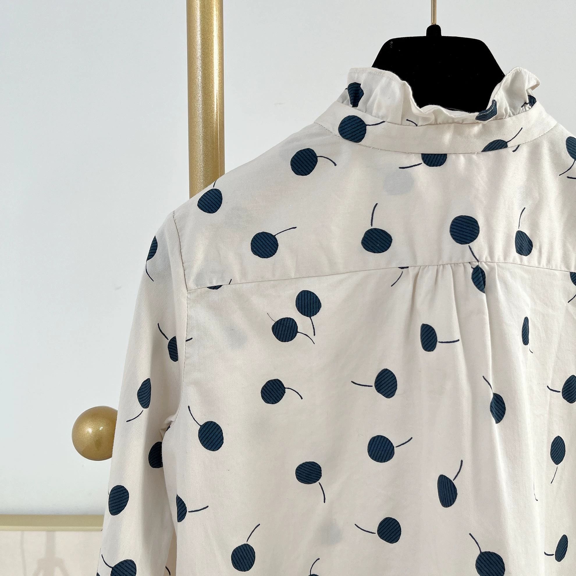 Other Bonpoint White Cherry Print Shirt 14A Size XS / US 0-2 / IT 36-38 - 6 Thumbnail