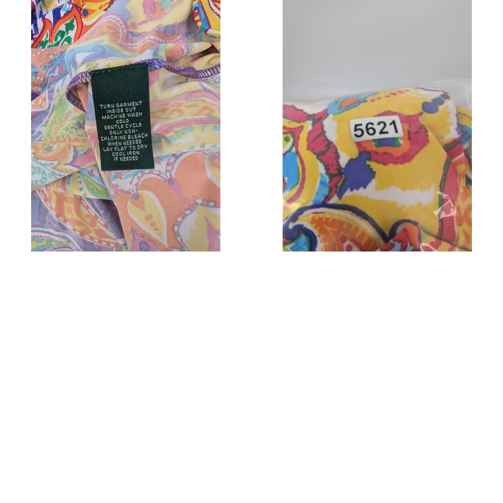 Ralph Lauren Lauren Ralph Lauren Women's Medium Dress Floral Paisley Multicolor Faux Wrap Size M / US 6-8 / IT 42-44 - 8 Thumbnail