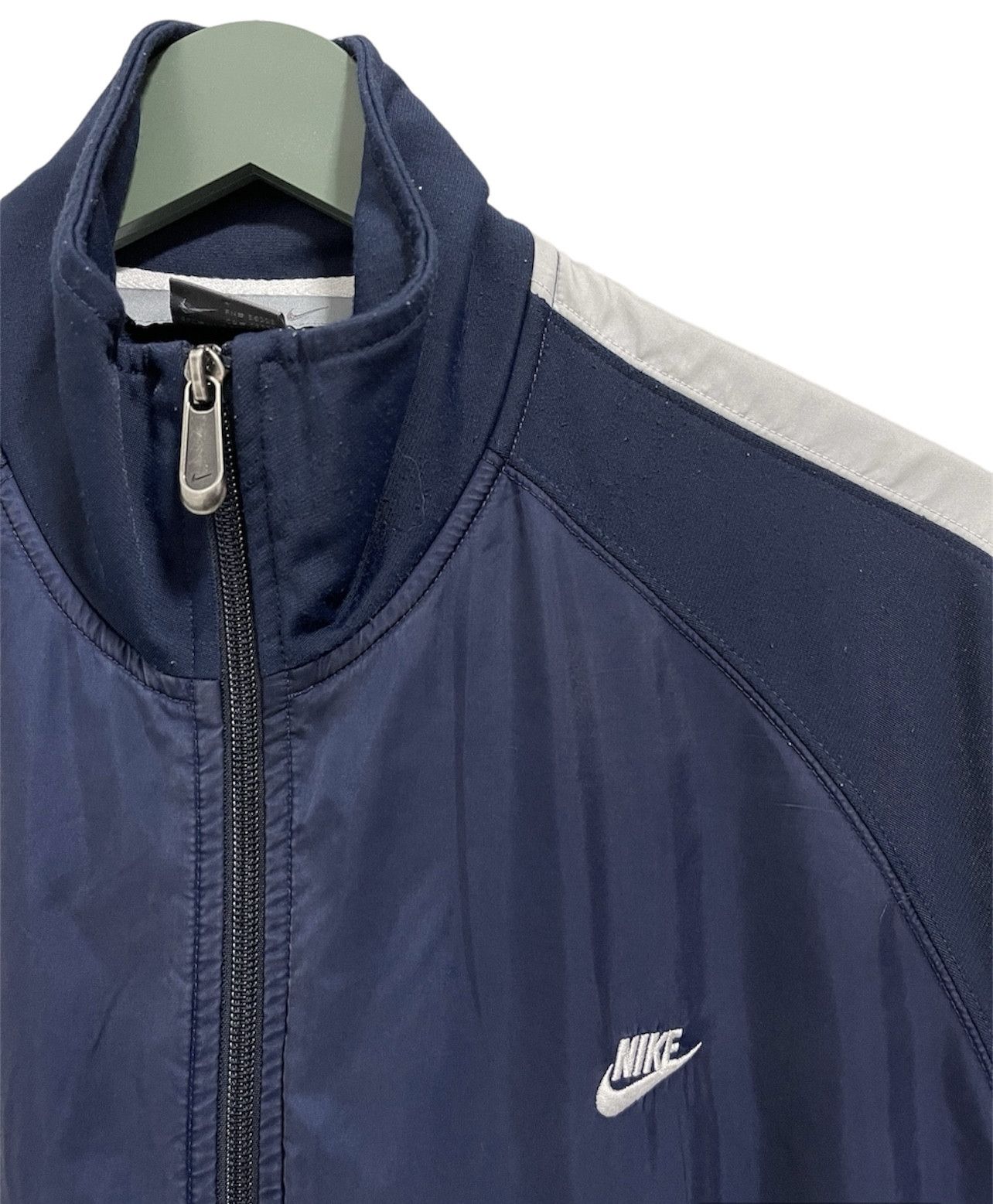 Nike × Vintage Y2k Nike Swoosh Mini Logo Embroidery Zip Up Jacket Size US L / EU 52-54 / 3 - 2 Thumbnail