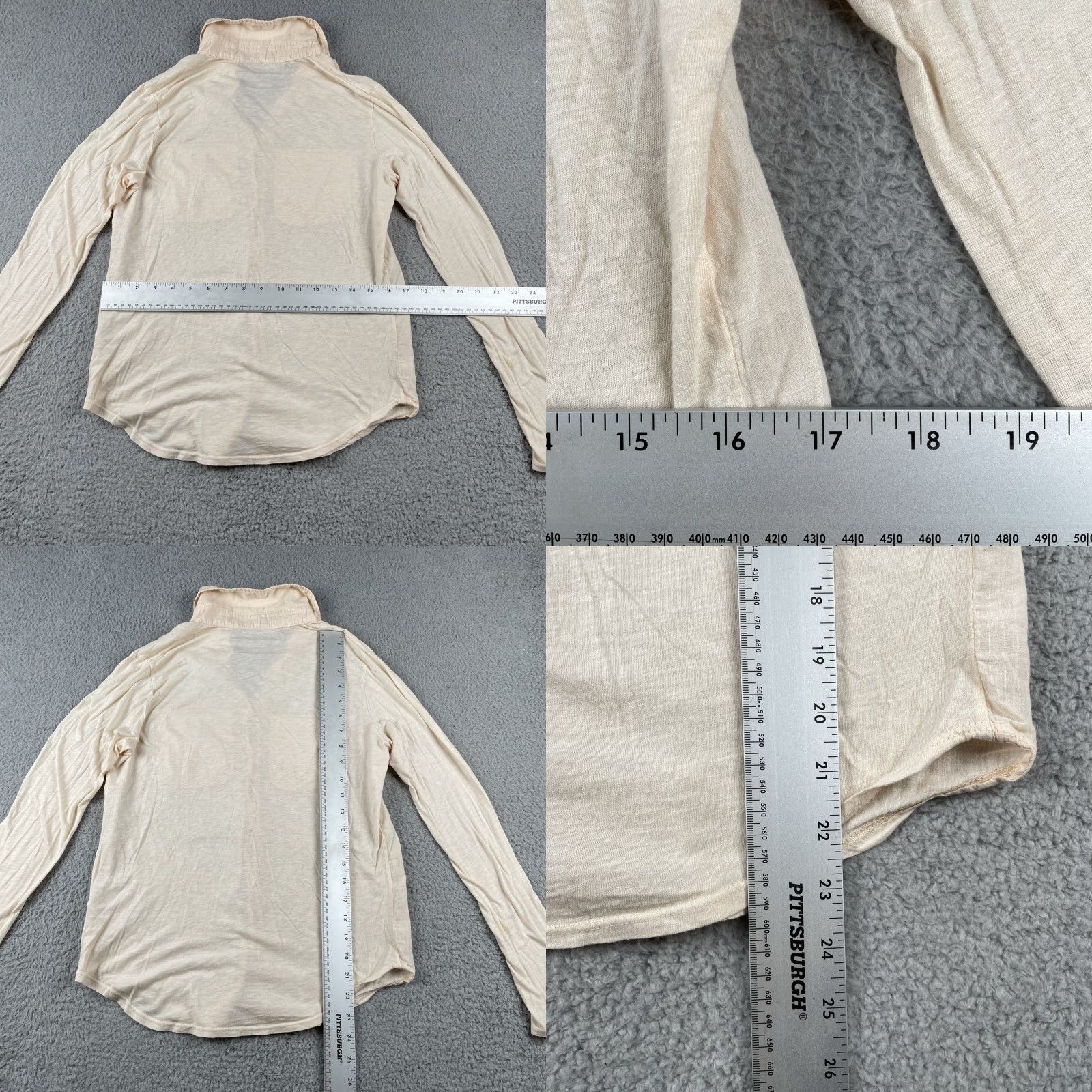 Vintage Micheal Stars Ladies Button Up Shirt Beige Size 0 Supima Cotton Micromodal USA Shirt Womens 0 Beige Classic Casual Short Sleeve? Size XS / US 0-2 / IT 36-38 - 9 Thumbnail