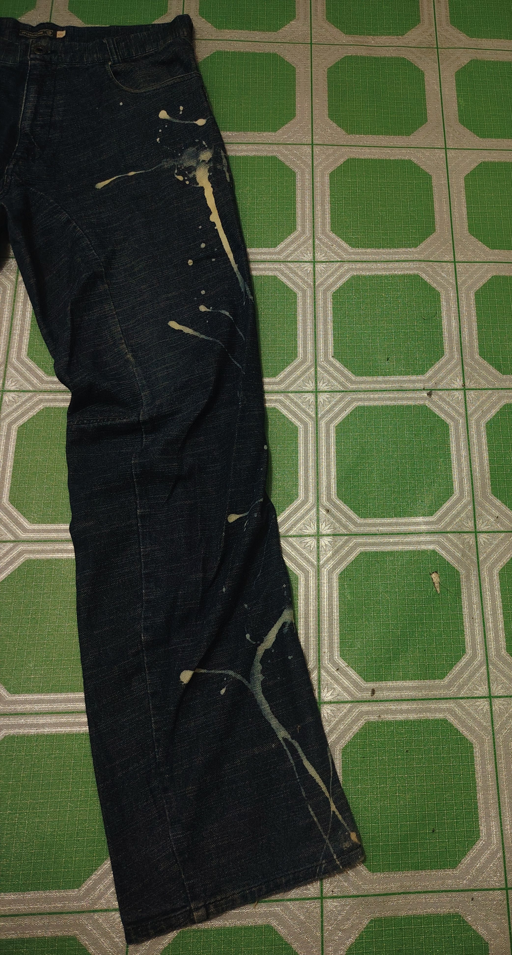 291295=Homme Rare!! 291295=Homme Baggy Pants paint splatter Twisted style Size US 33 - 4 Thumbnail