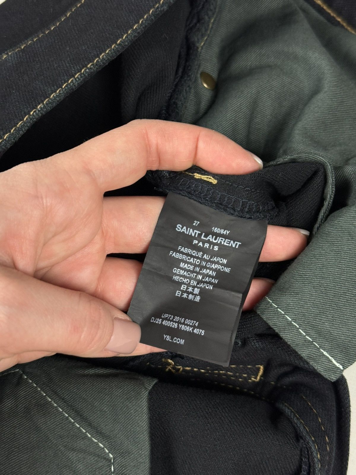 Saint Laurent Paris Saint Laurent Thrash Overdye Japan Denim Ladies Skinny Jeans Size 27" / US 4 / IT 40 - 17 Thumbnail