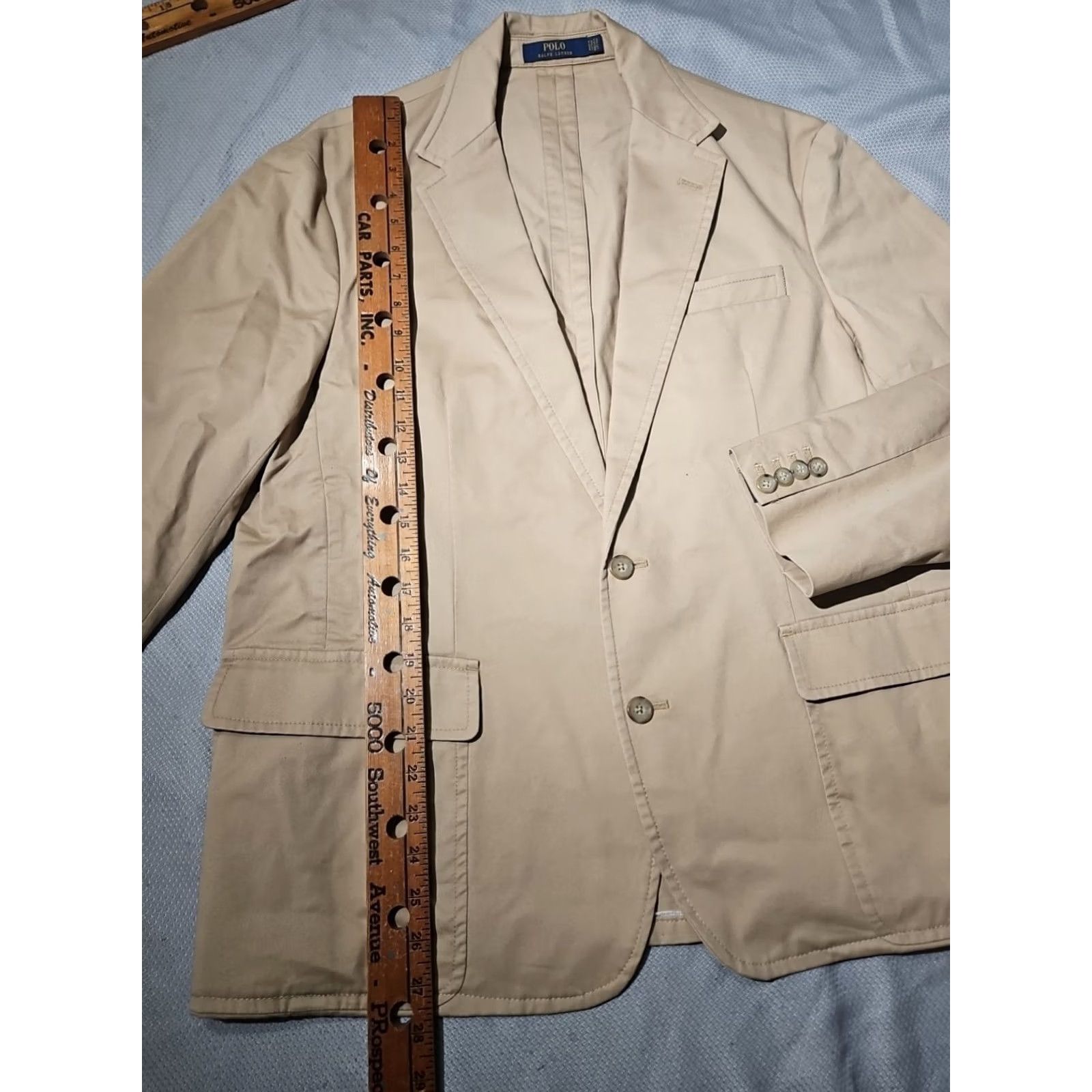 Ralph Lauren VINTAGE Polo Ralph Lauren Jacket Mens XL Beige Cotton Chino Blazer Unstructured Preppy Size US XL / EU 56 / 4 - 7 Thumbnail