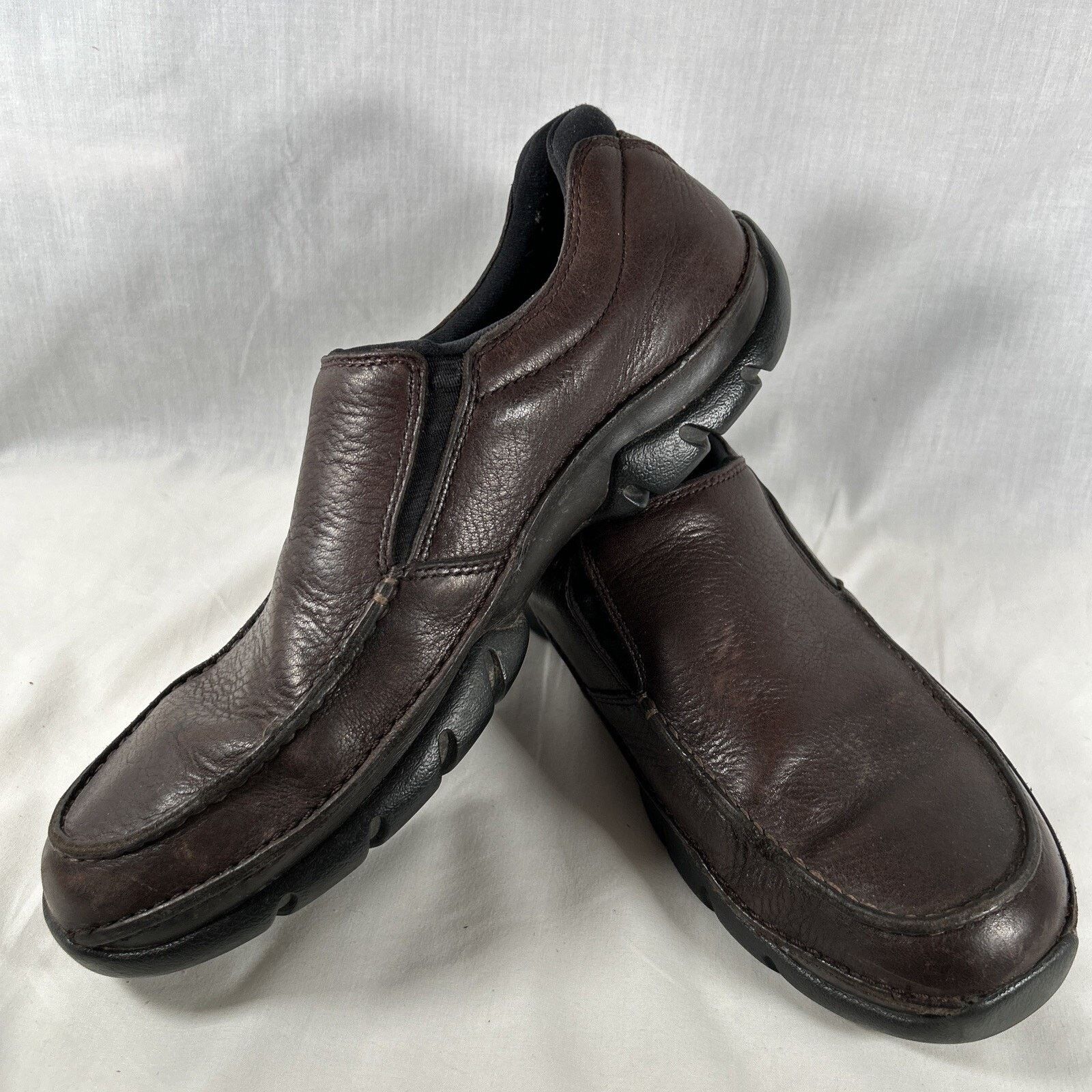Rockport Rockport XCS Men Brown Leather Casual Slip On Shoes Size 10M Size US 10 / EU 43 - 4 Thumbnail