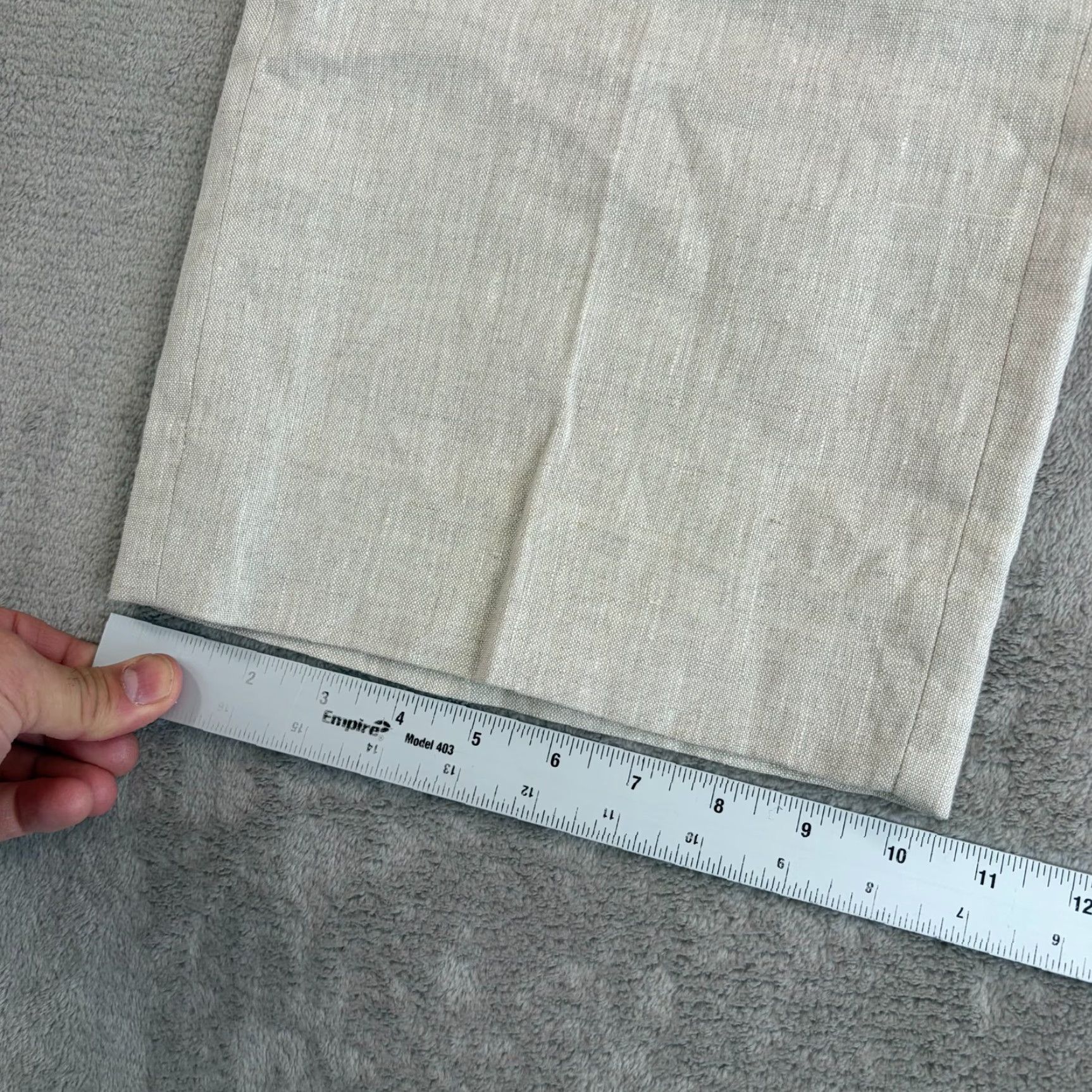Banana Republic VINTAGE Banana Republic Palma Straight-Leg Linen Pants in Natural Linen Beige 14 NWOT Size 36" / US 14 / IT 50 - 7 Thumbnail