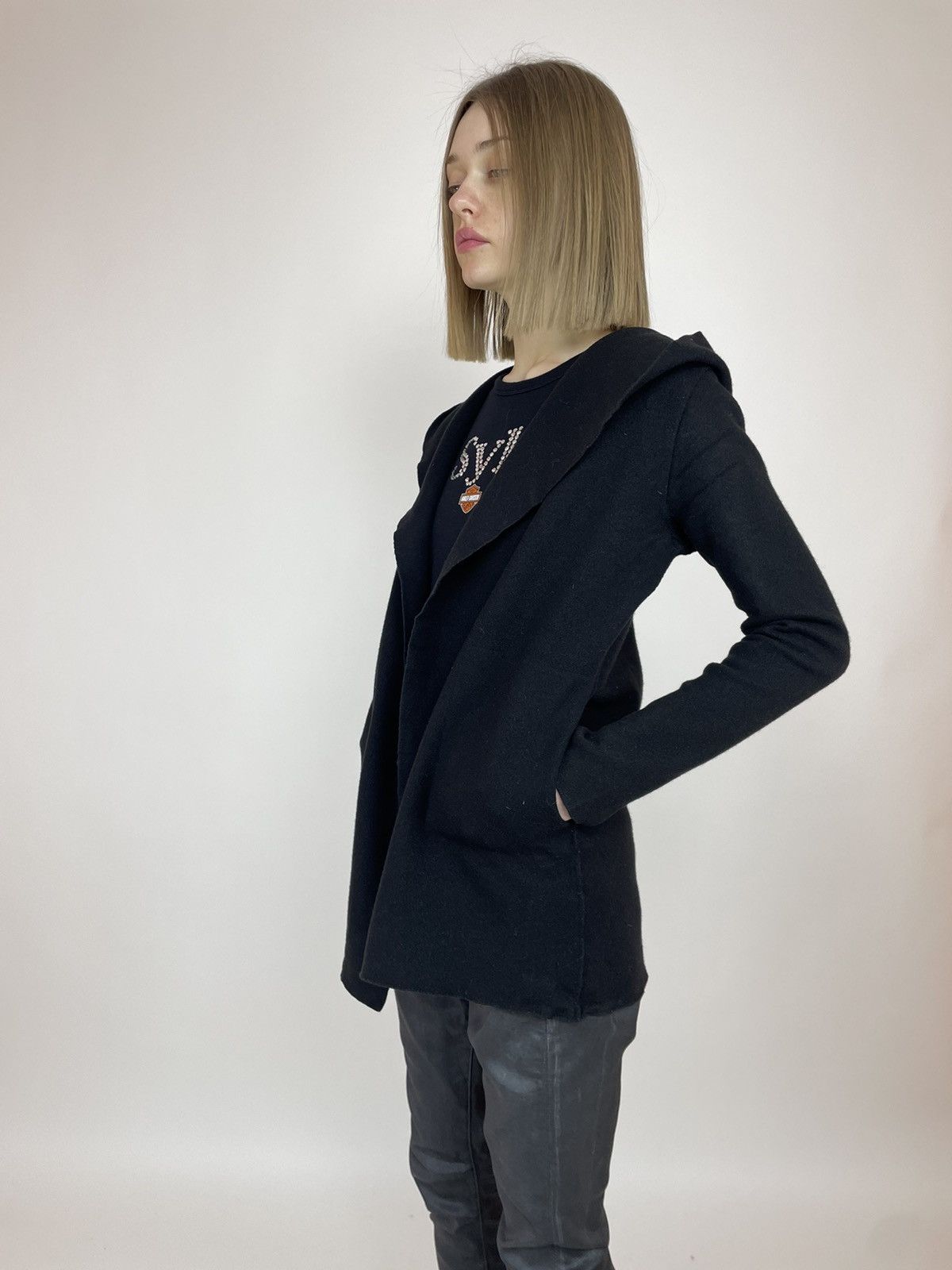 Designer × MAJESTIC FILATURES MAJESTIC FILATURES Paris Womens Wool Hooded Cardigan size 2 Size XS / US 0-2 / IT 36-38 - 5 Thumbnail