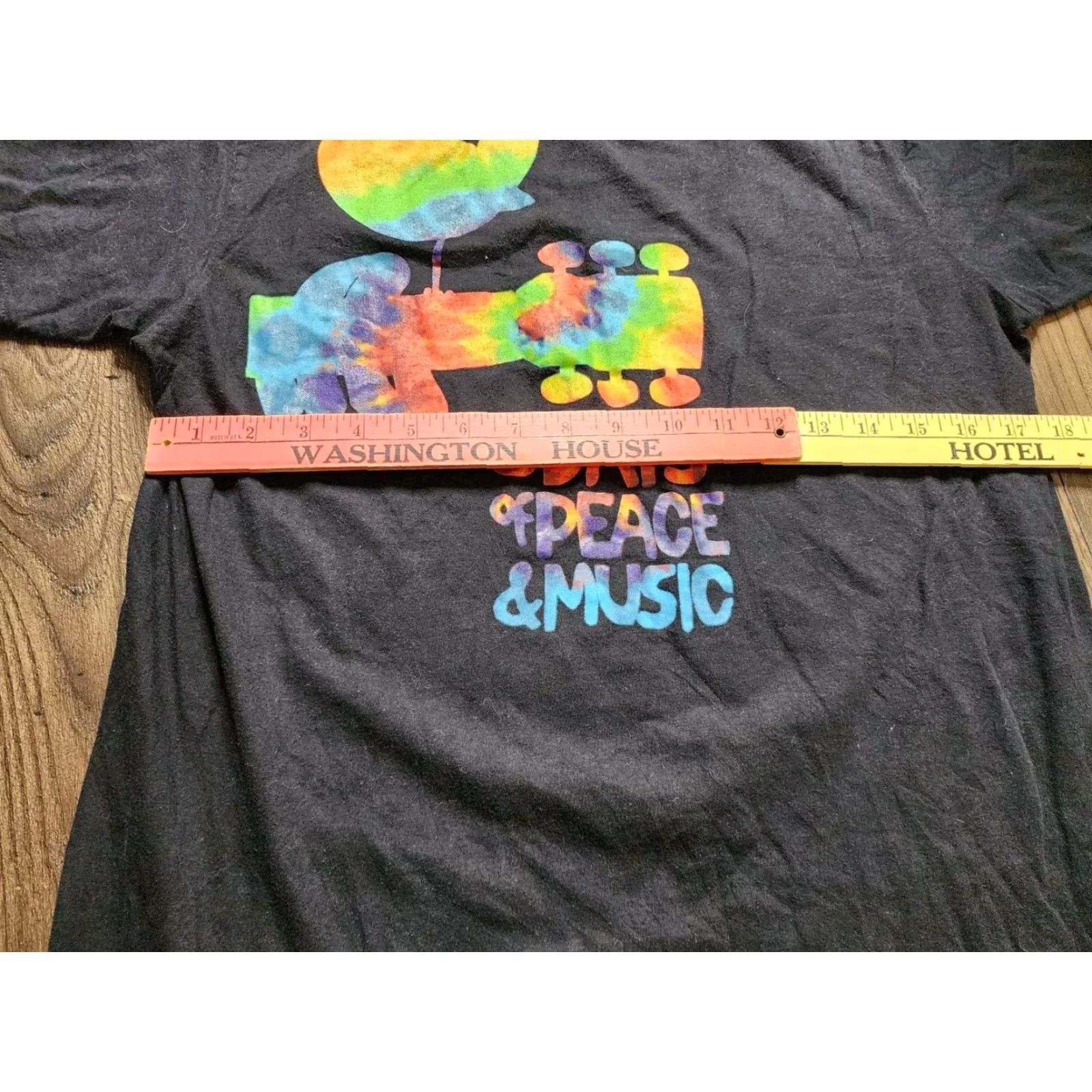 Vintage Woodstock 1969 Music T Shirt Black Double Sided Mens Medium Size US M / EU 48-50 / 2 - 4 Thumbnail