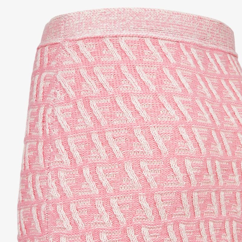 Fendi o1B3y1r0326 Mini Skirt in Pink/White Size 28" / US 6 / IT 42 - 3 Thumbnail