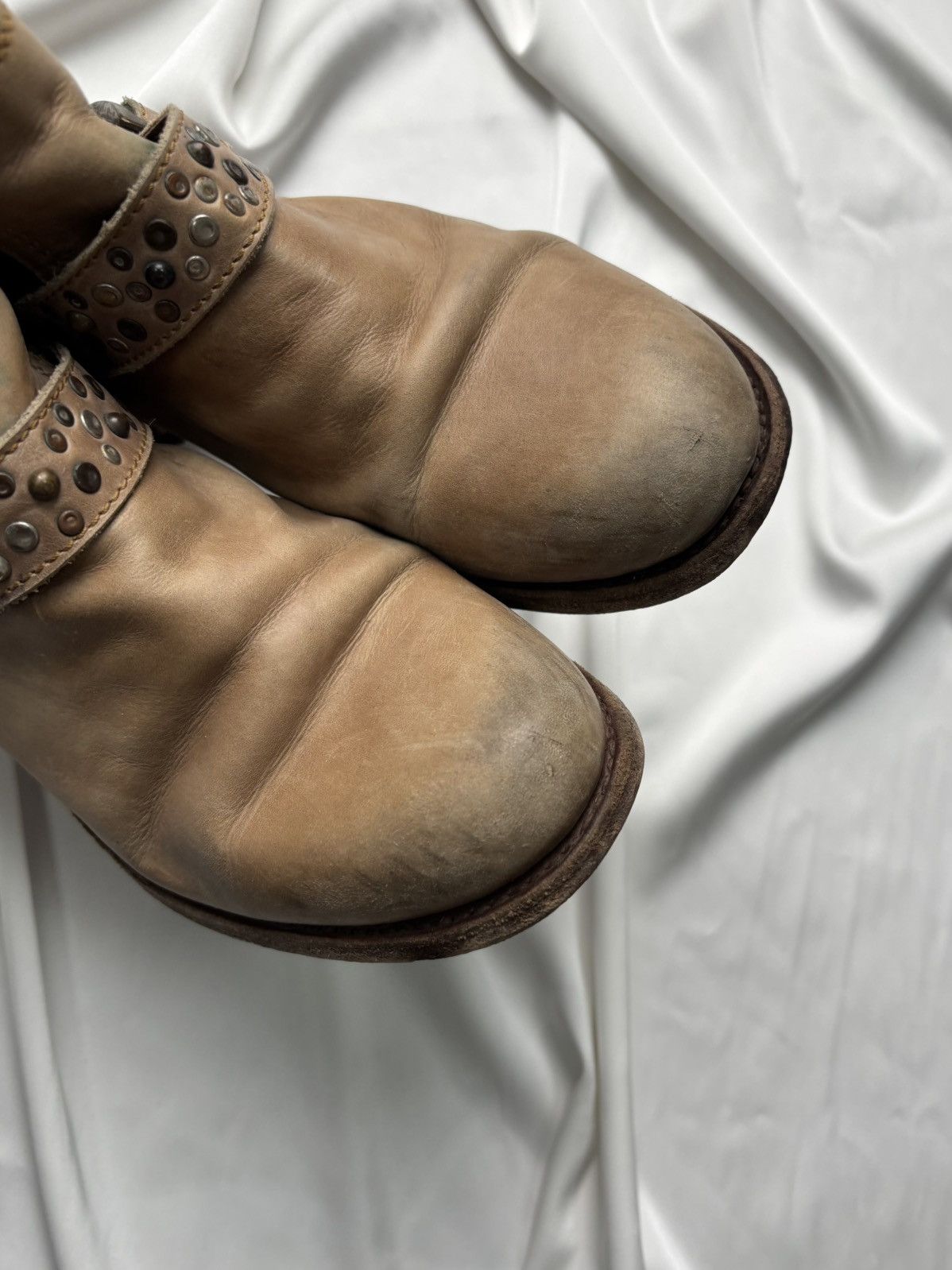 Sendra Sendra belted studded platform leather boots Size US 8 / IT 38 - 5 Thumbnail