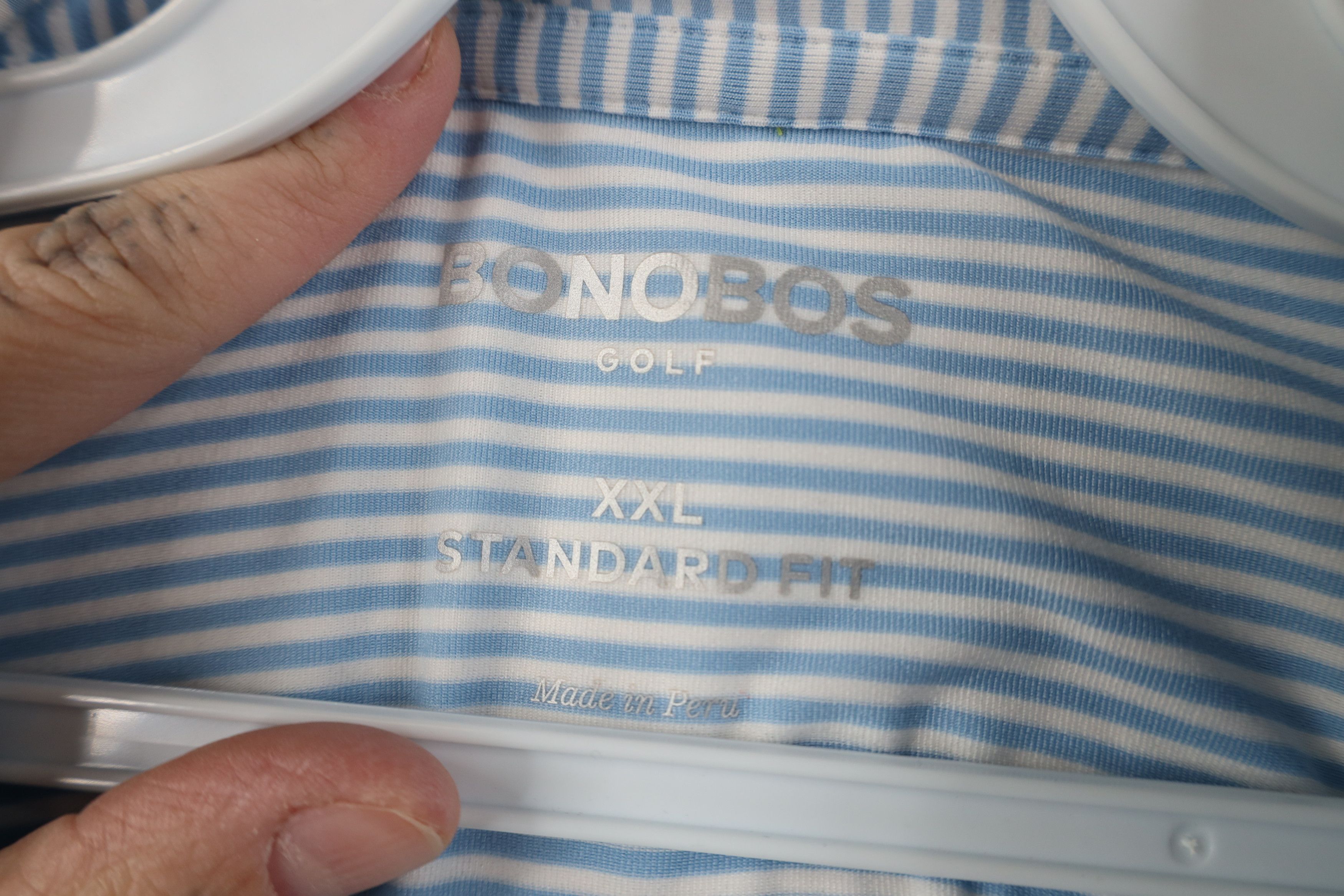 Bonobos Bonobos Golf Fit Stretch Striped Collared Polo Shirt Blue Size US XXL / EU 58 / 5 - 8 Thumbnail