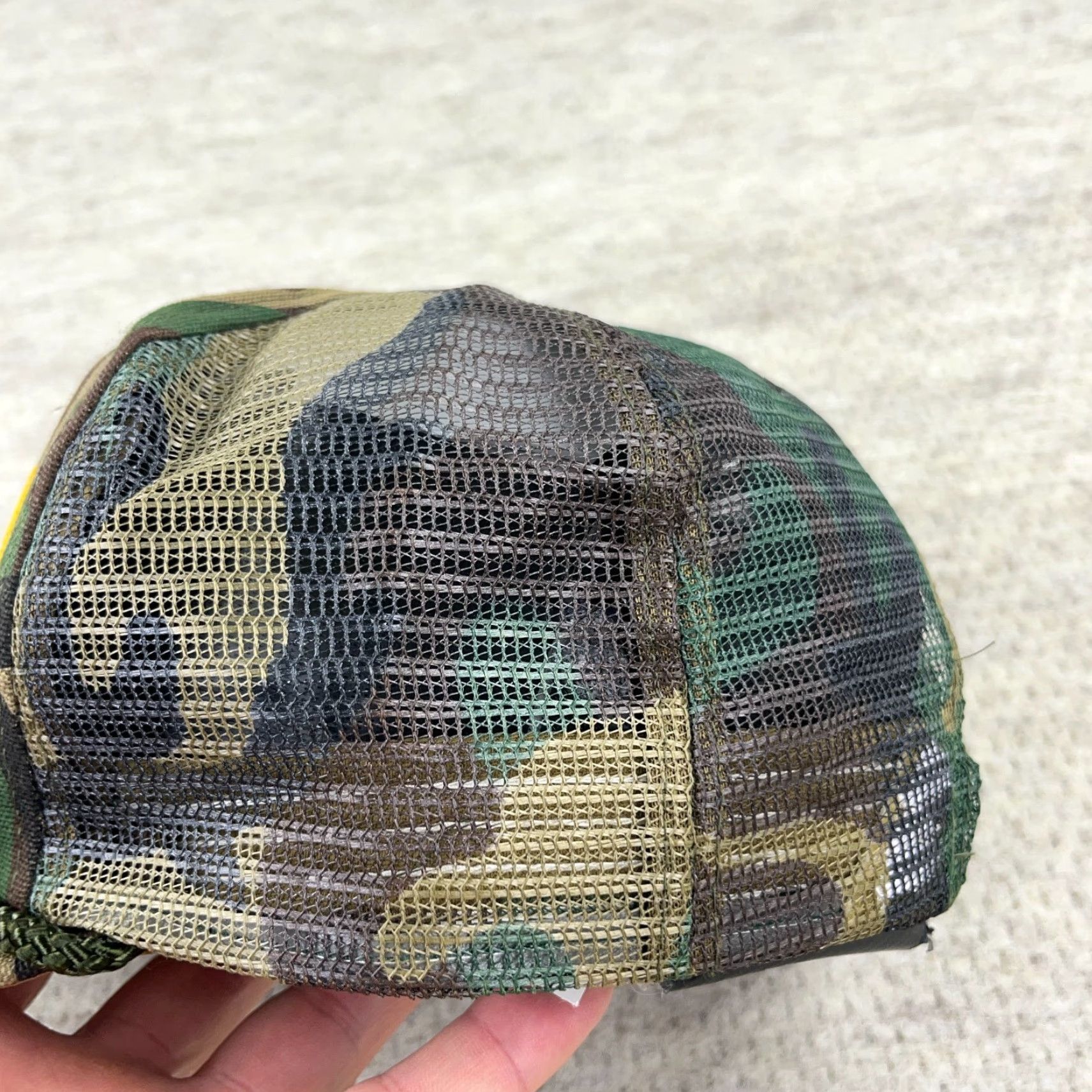 Roper Vintage San Sun Camouflage Trucker Hat Cap Adult One Size Green 90s Army Outdoor Workwear Size ONE SIZE - 4 Thumbnail