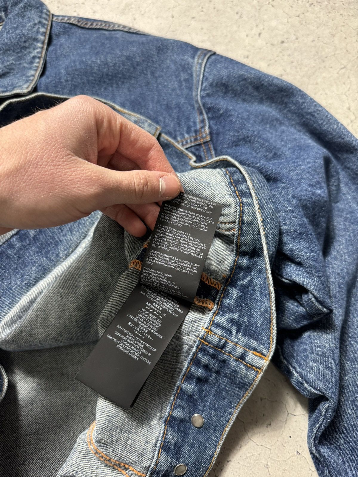 Heron Preston Heron Preston Big Logo Denim Bomber Jacket Size M Luxury Size US M / EU 48-50 / 2 - 10 Thumbnail